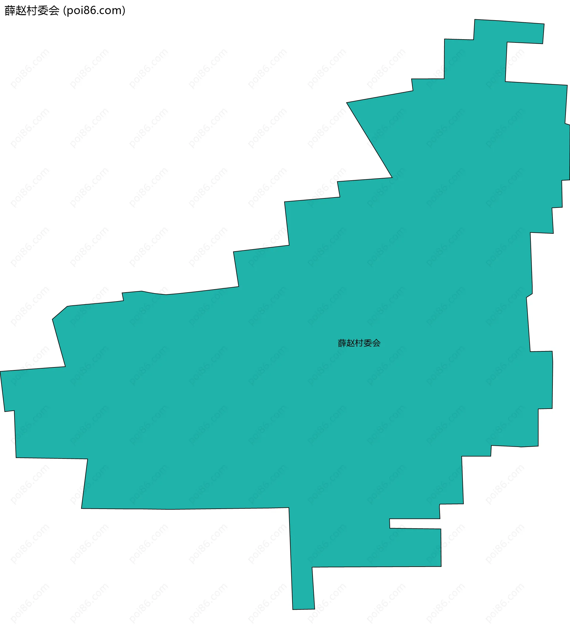 薛赵村委会边界地图