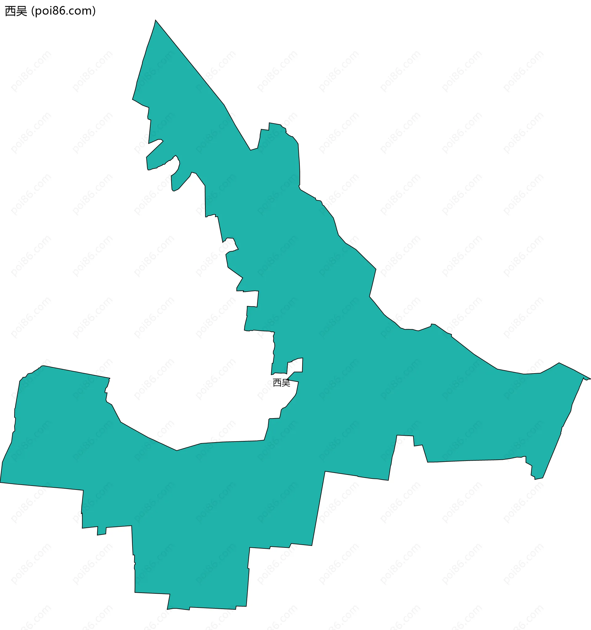 西吴边界地图