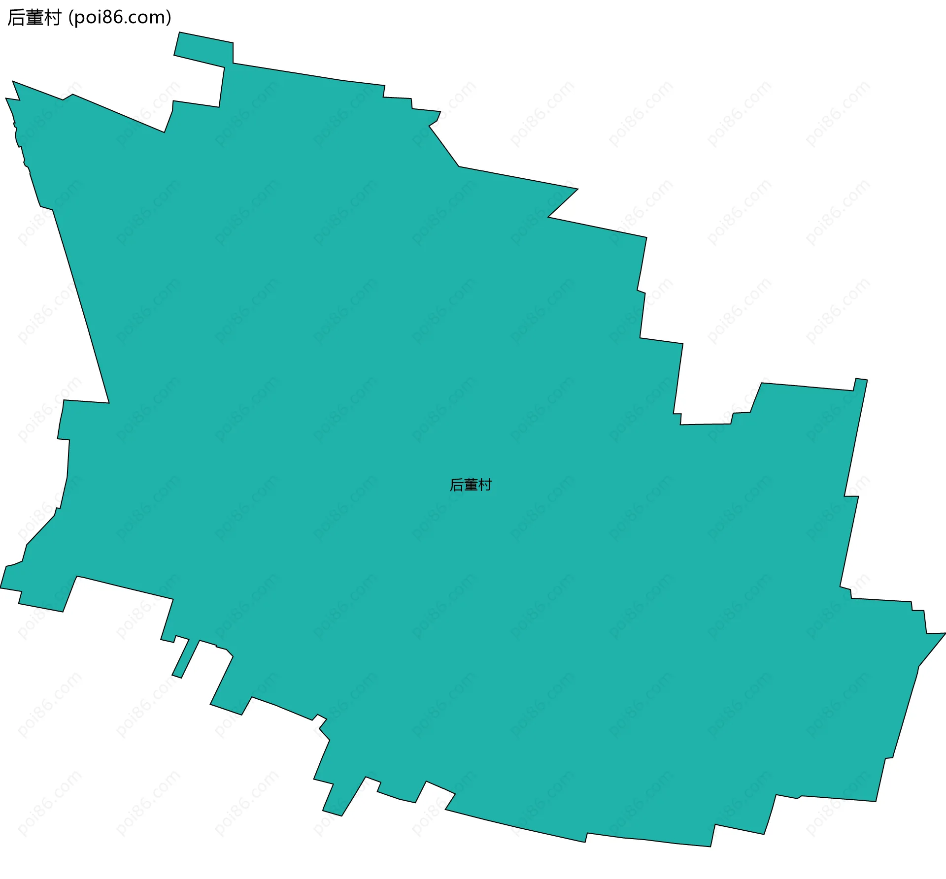 后董村边界地图