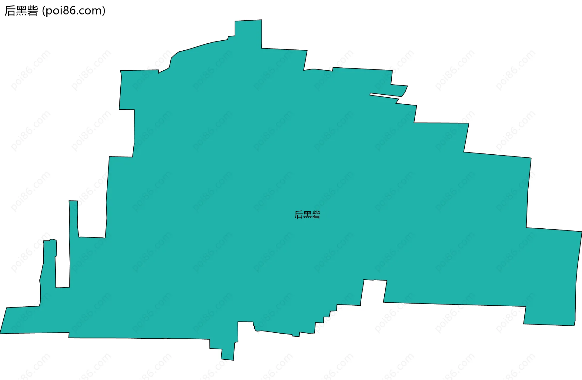 后黑砦边界地图