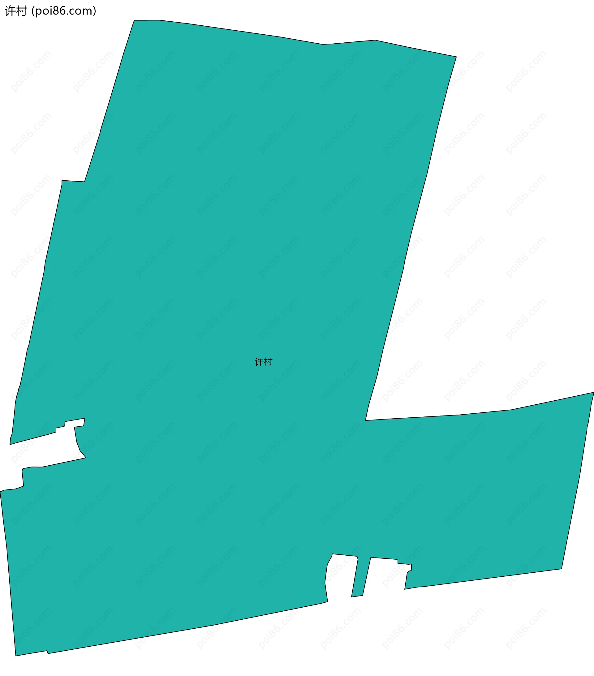 许村边界地图