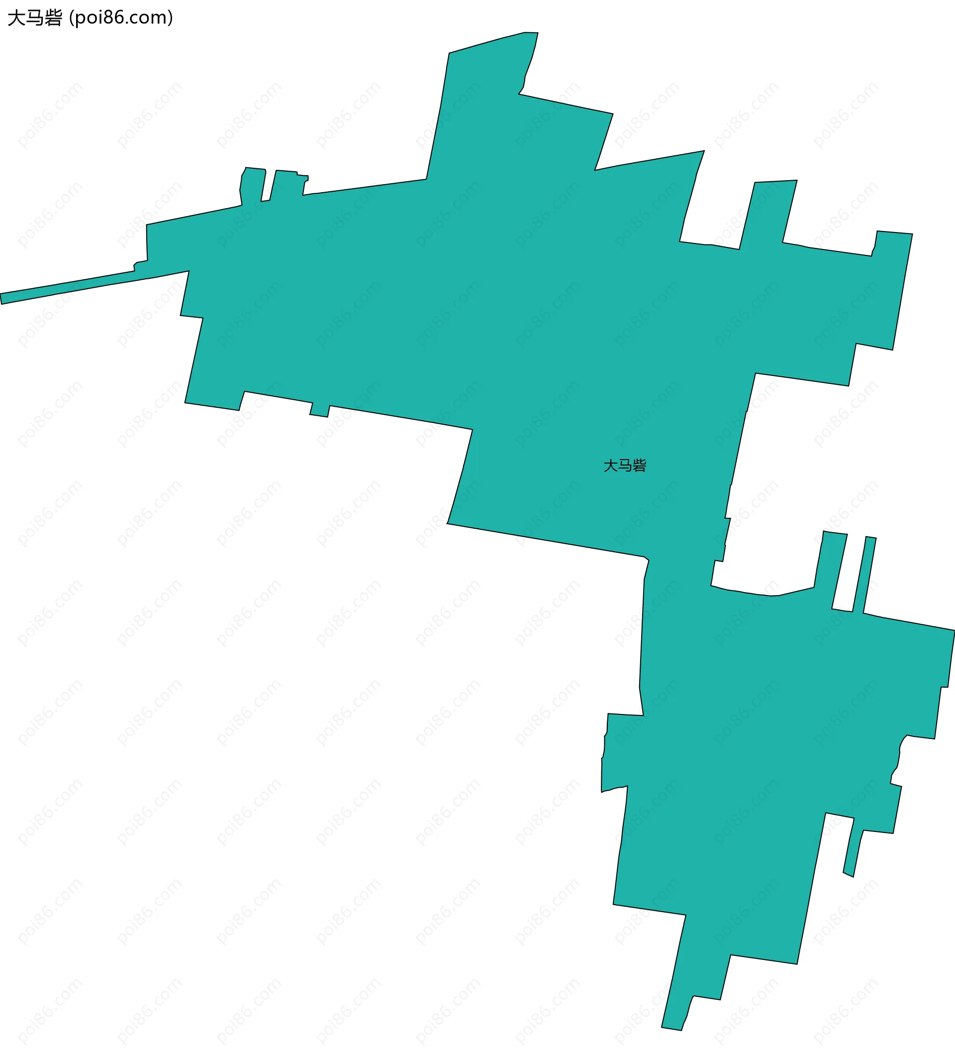 大马砦边界地图