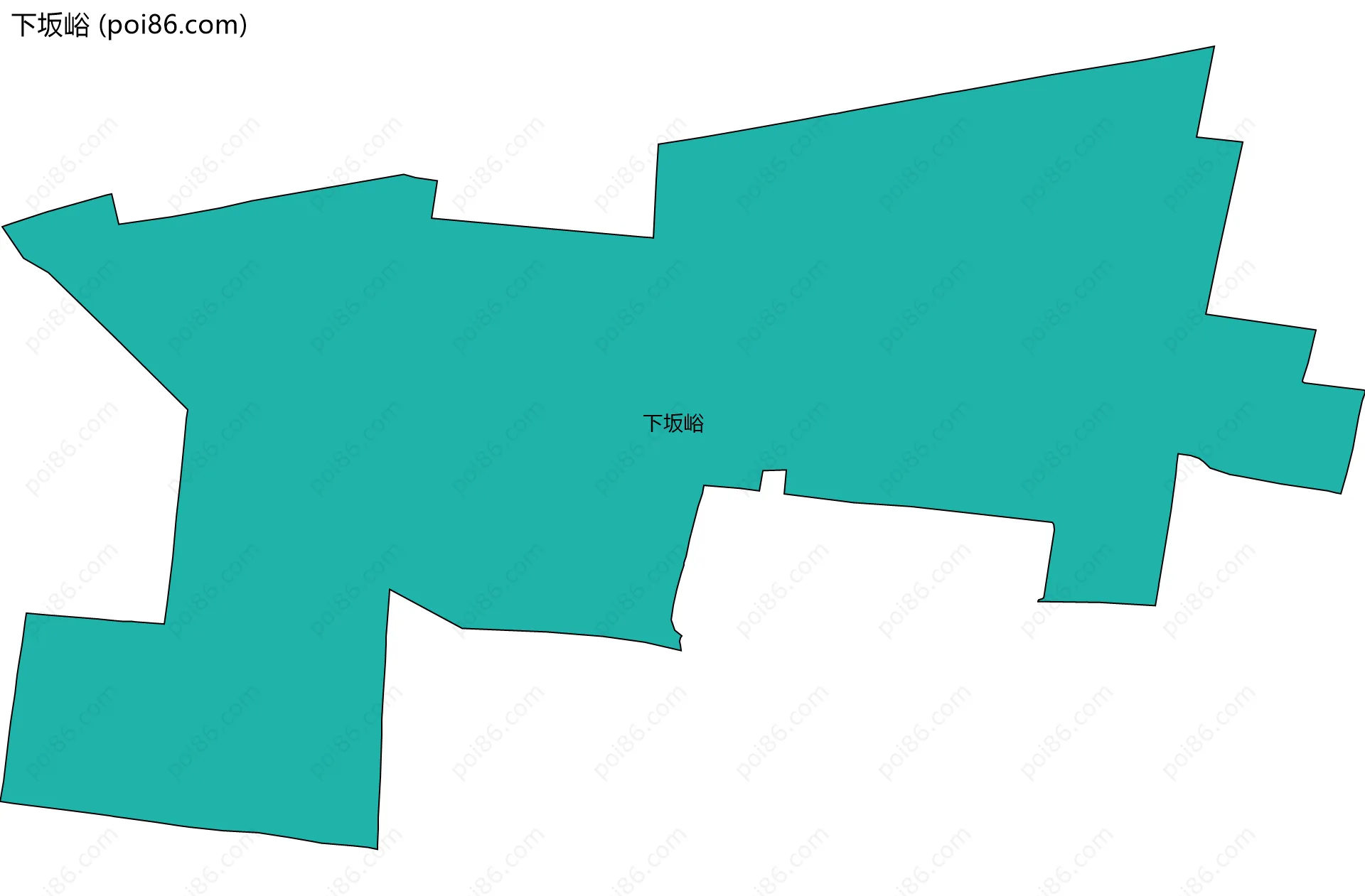 下坂峪边界地图