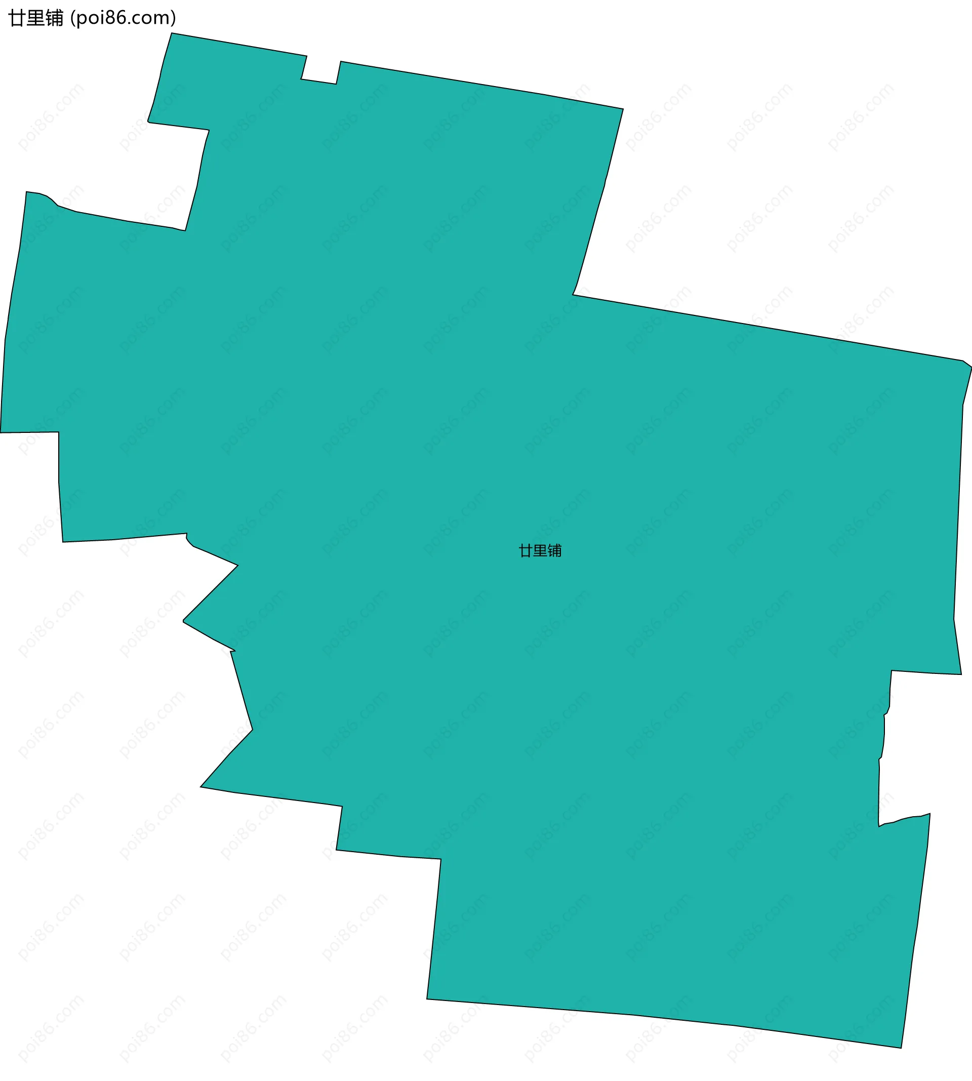 廿里铺边界地图