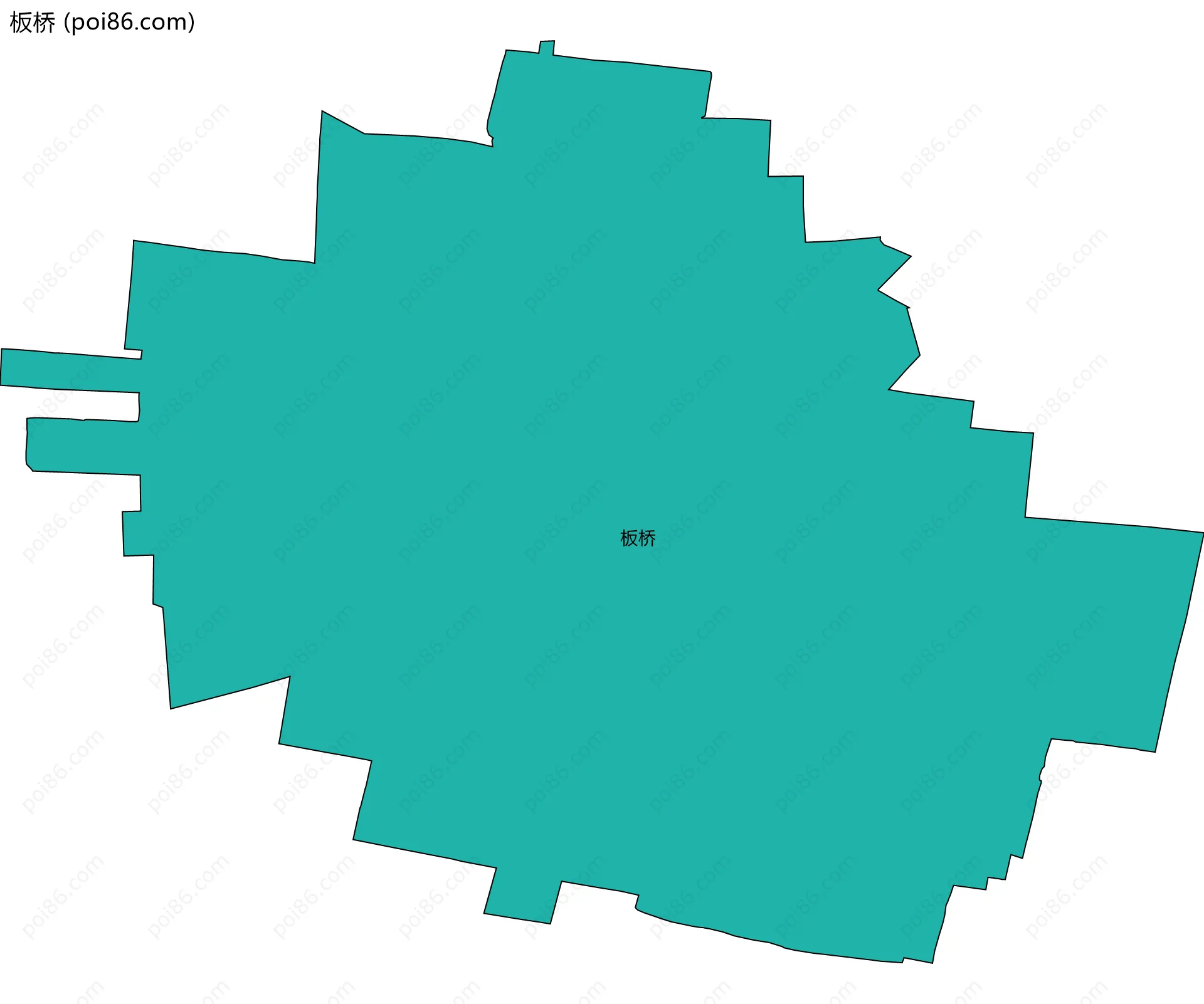 板桥边界地图