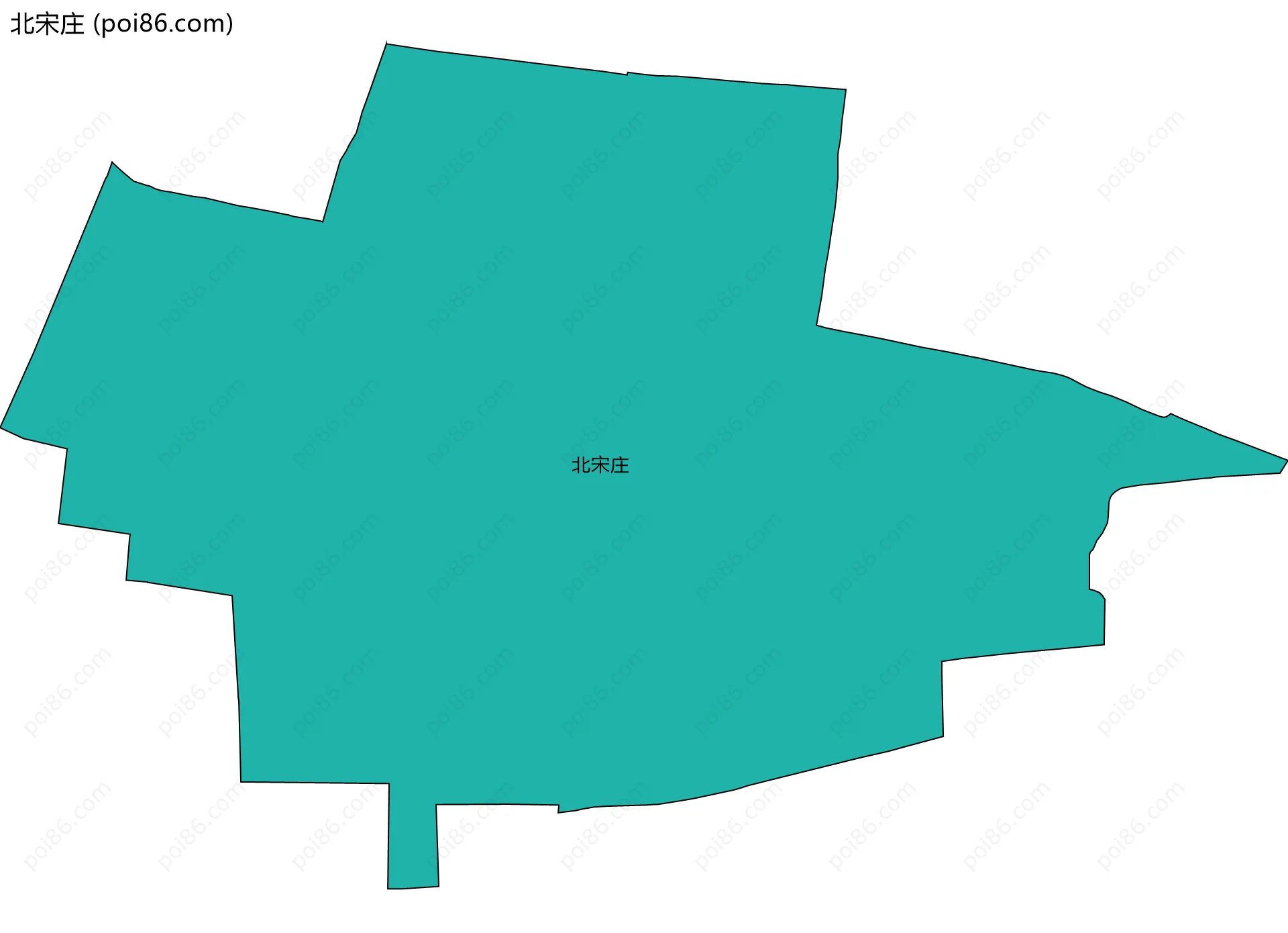 北宋庄边界地图