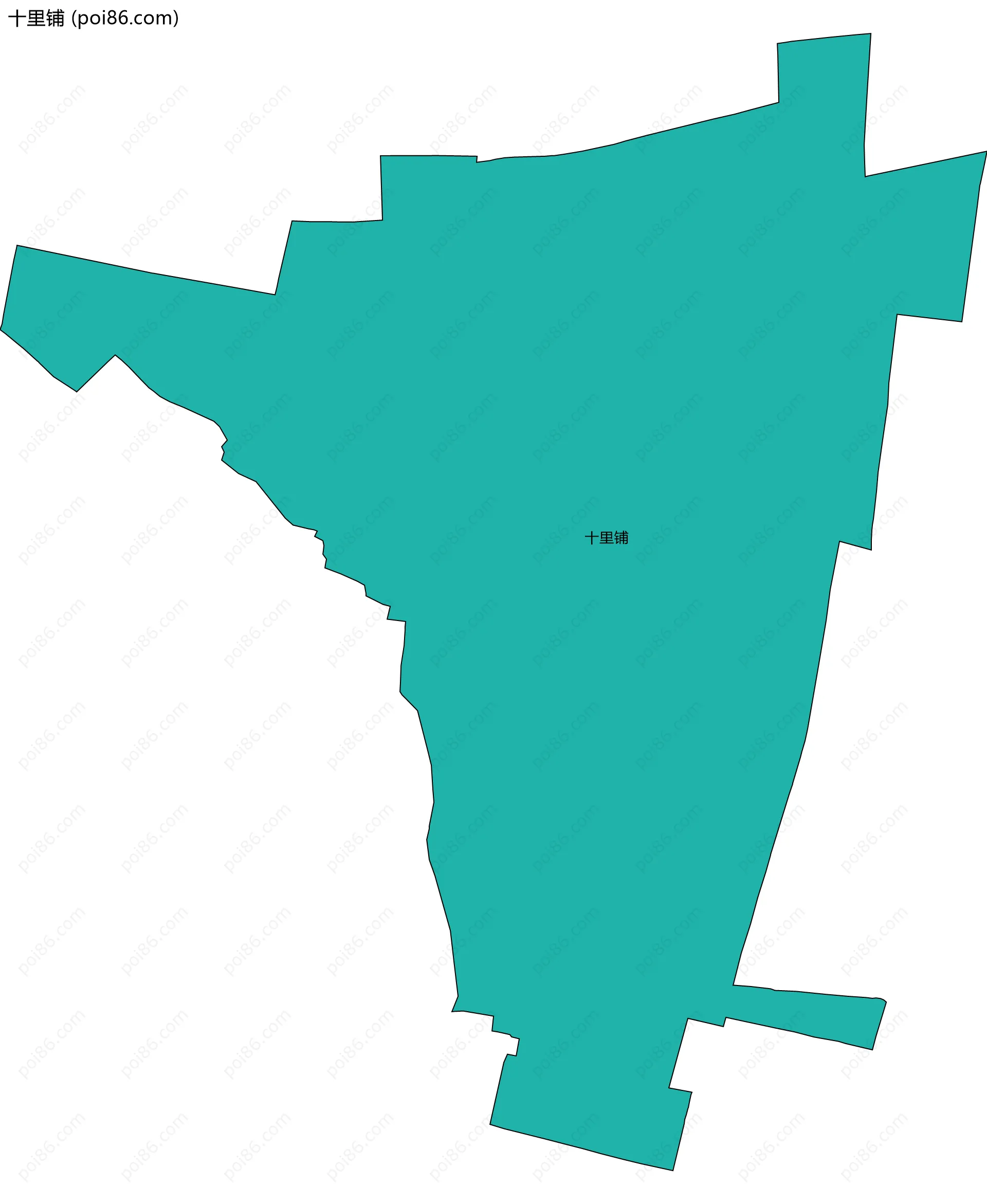 十里铺边界地图