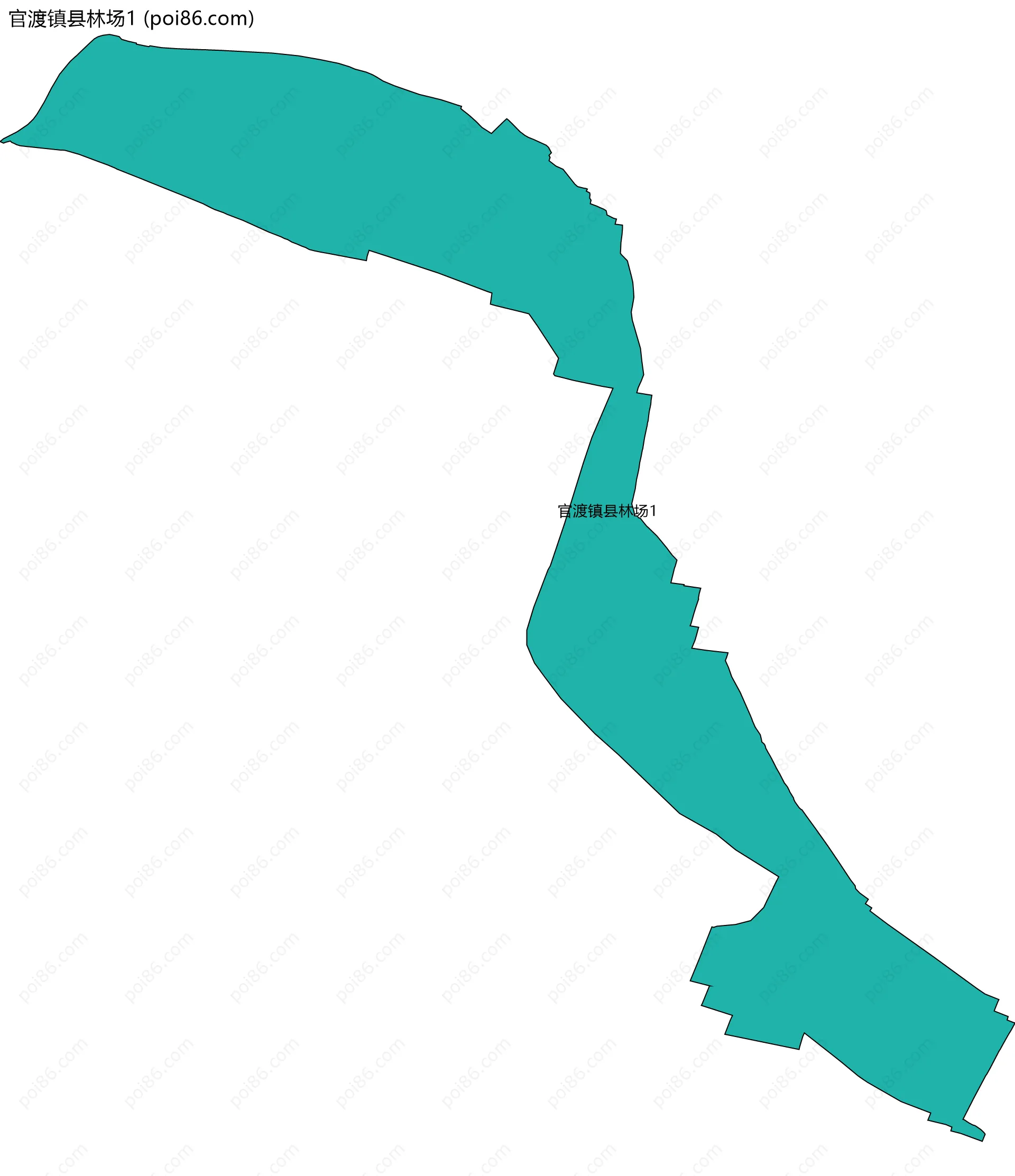 官渡镇县林场1边界地图