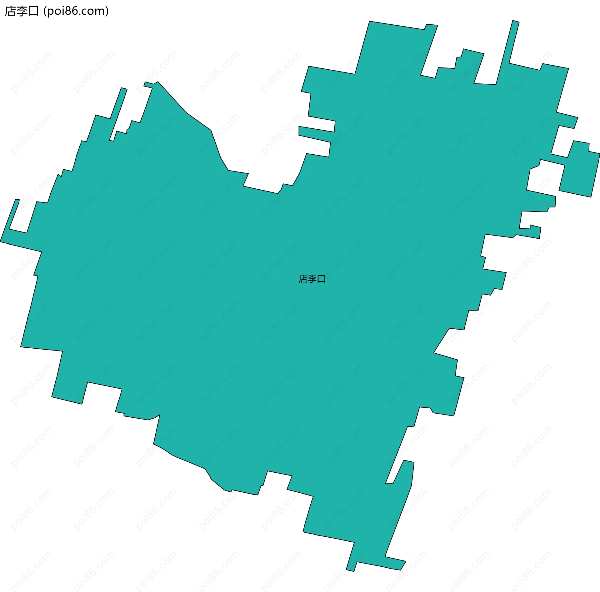 店李口边界地图