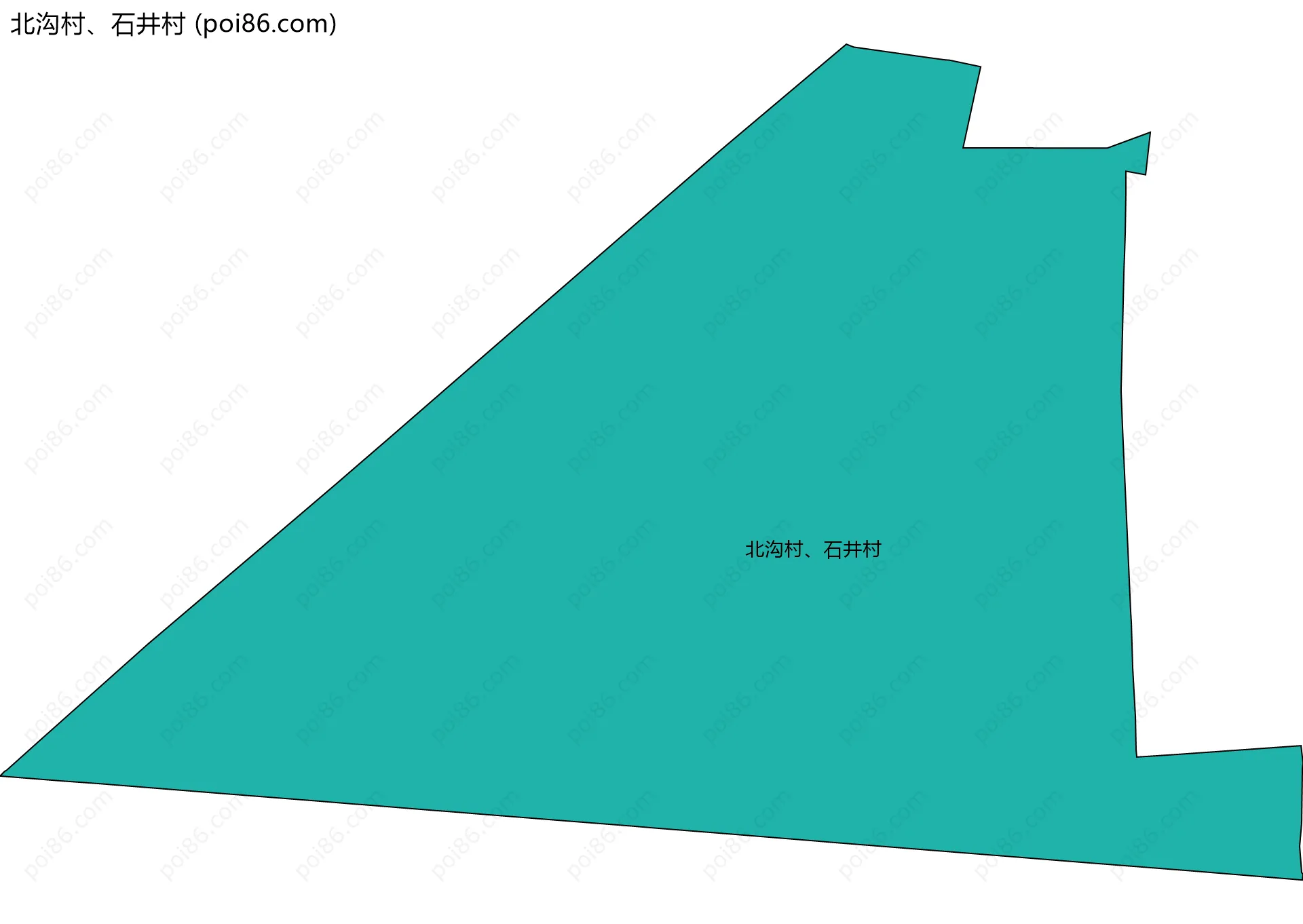 北沟村、石井村边界地图