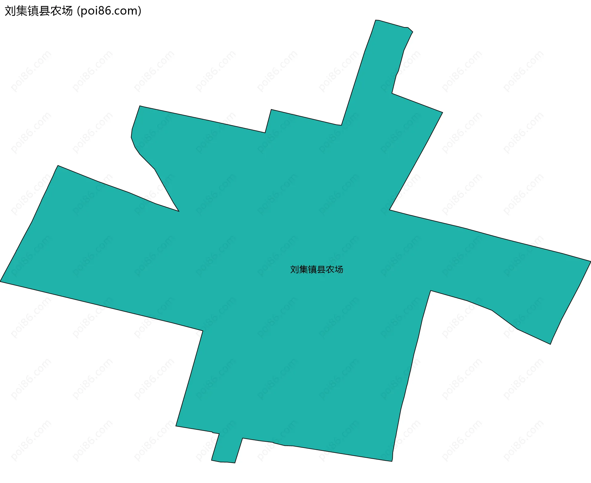 刘集镇县农场边界地图