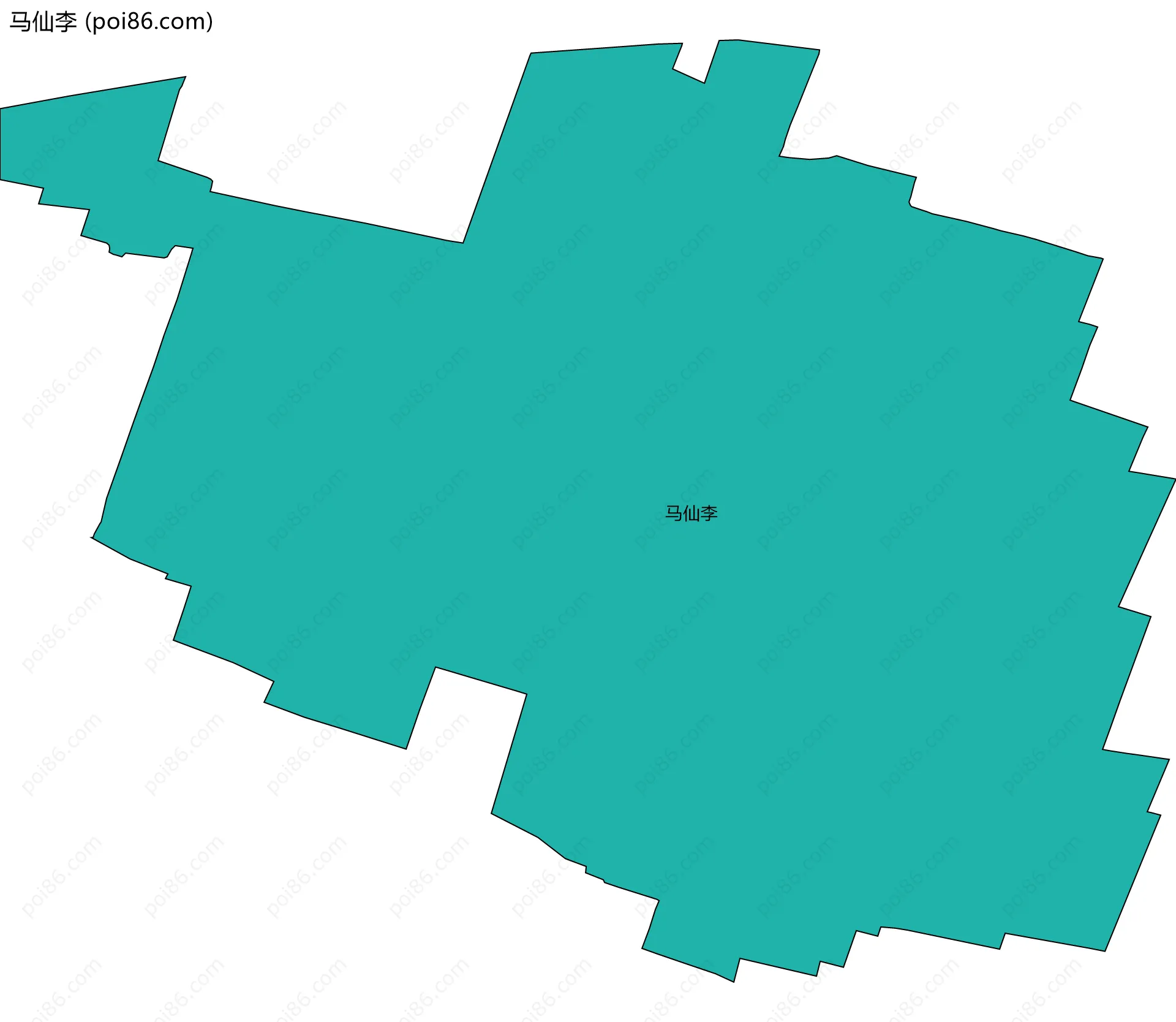 马仙李边界地图