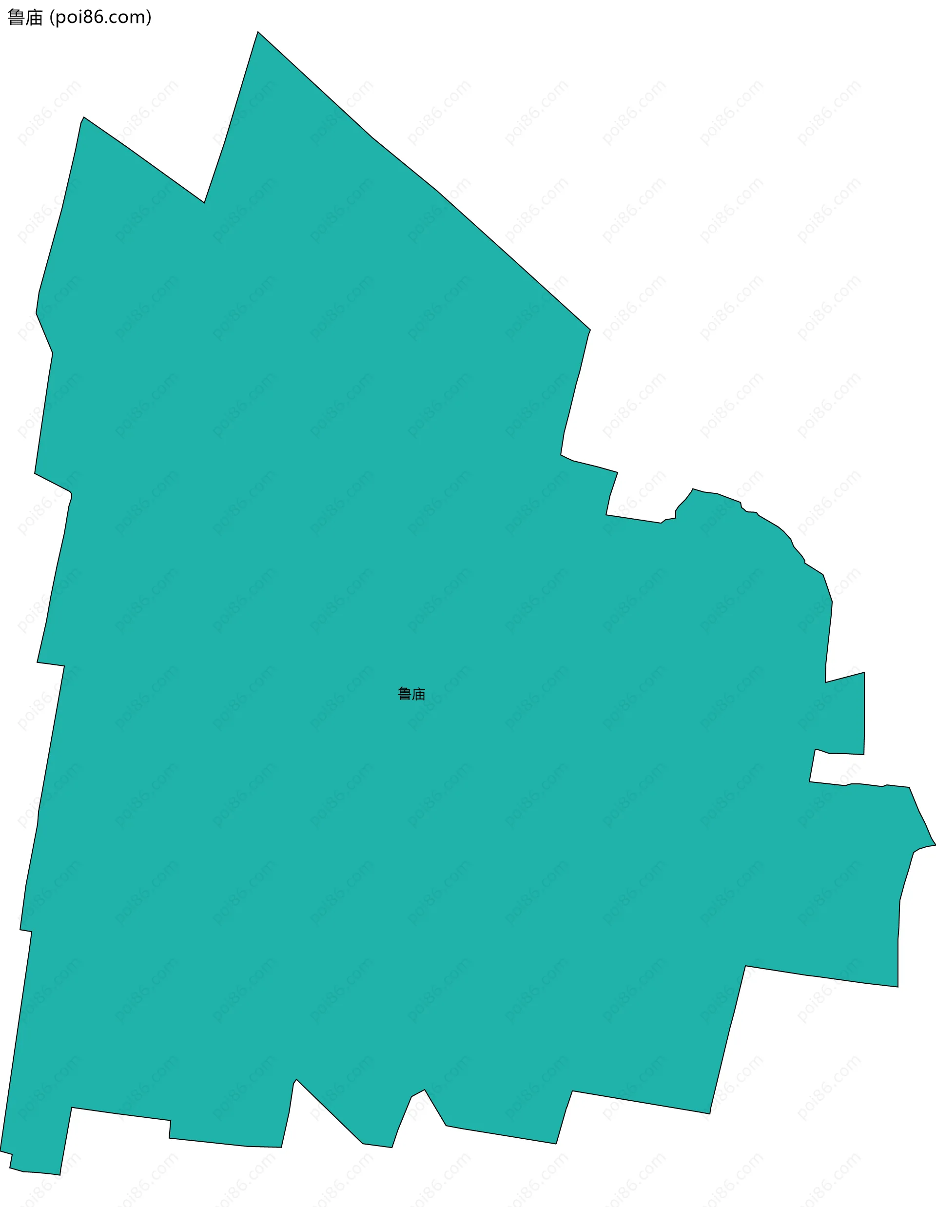 鲁庙边界地图