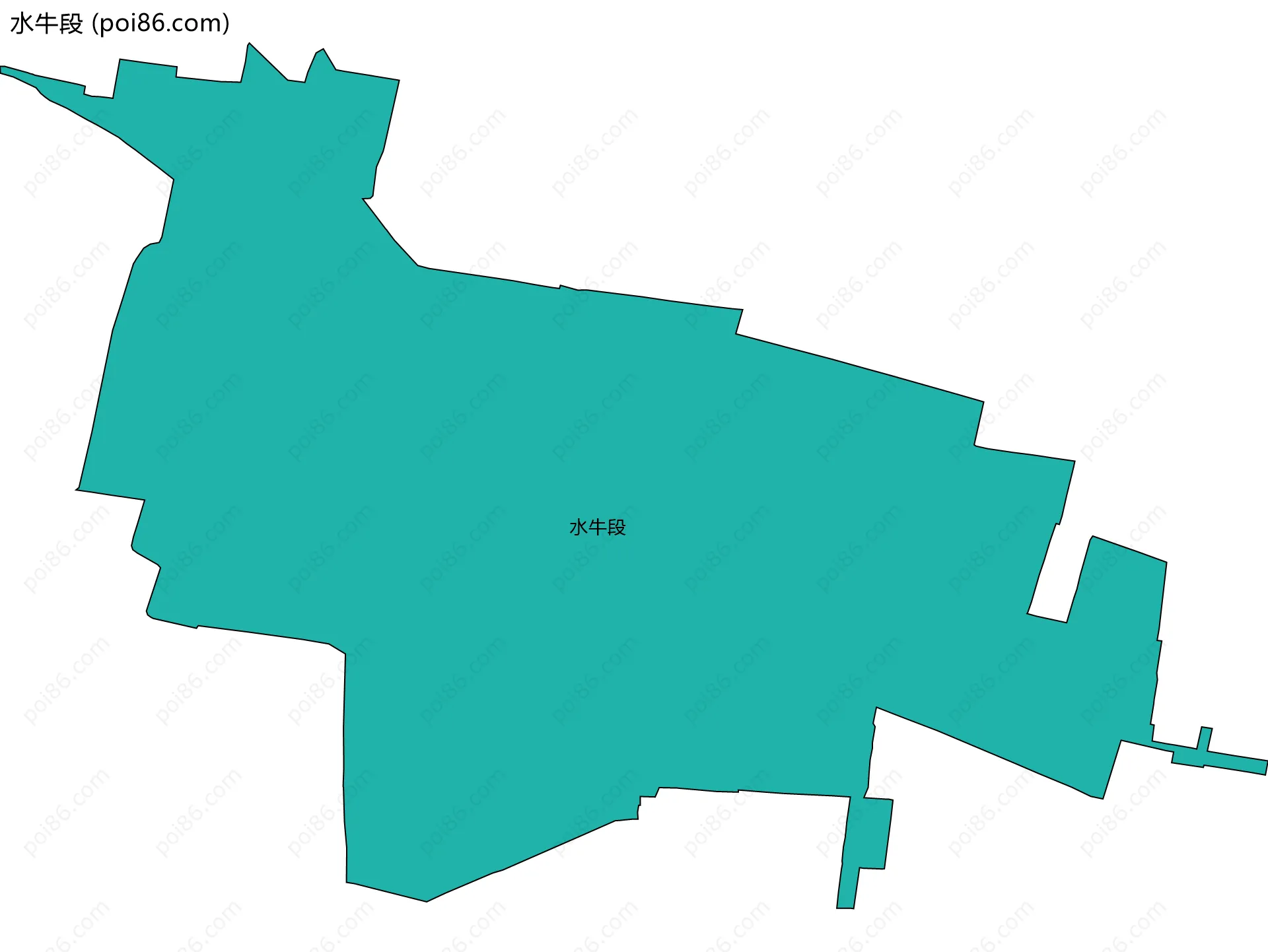水牛段边界地图