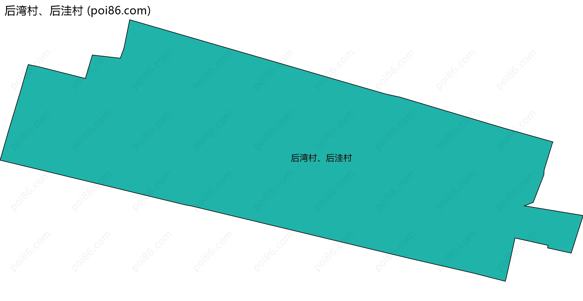 后湾村、后洼村边界地图