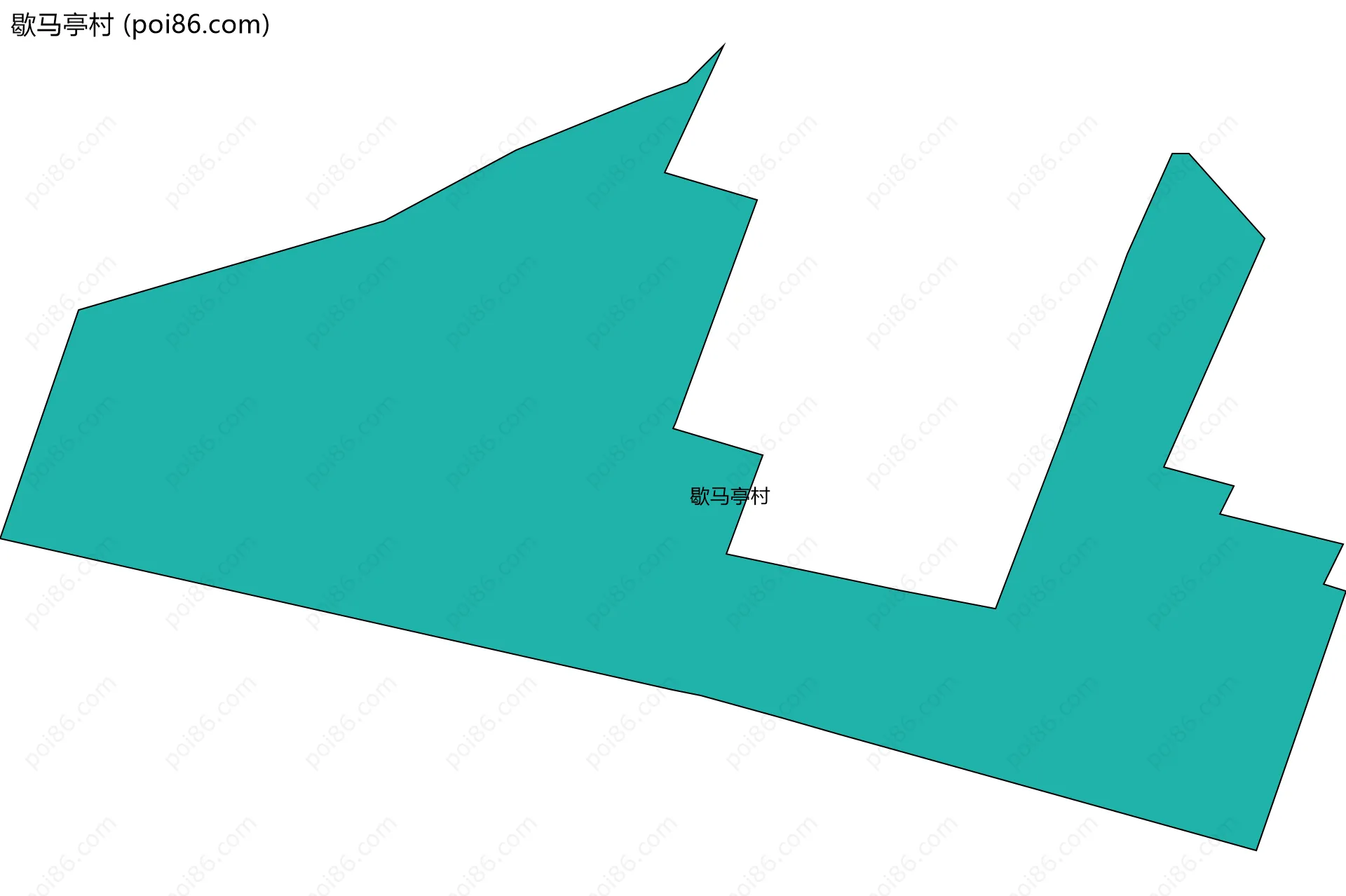 歇马亭村边界地图