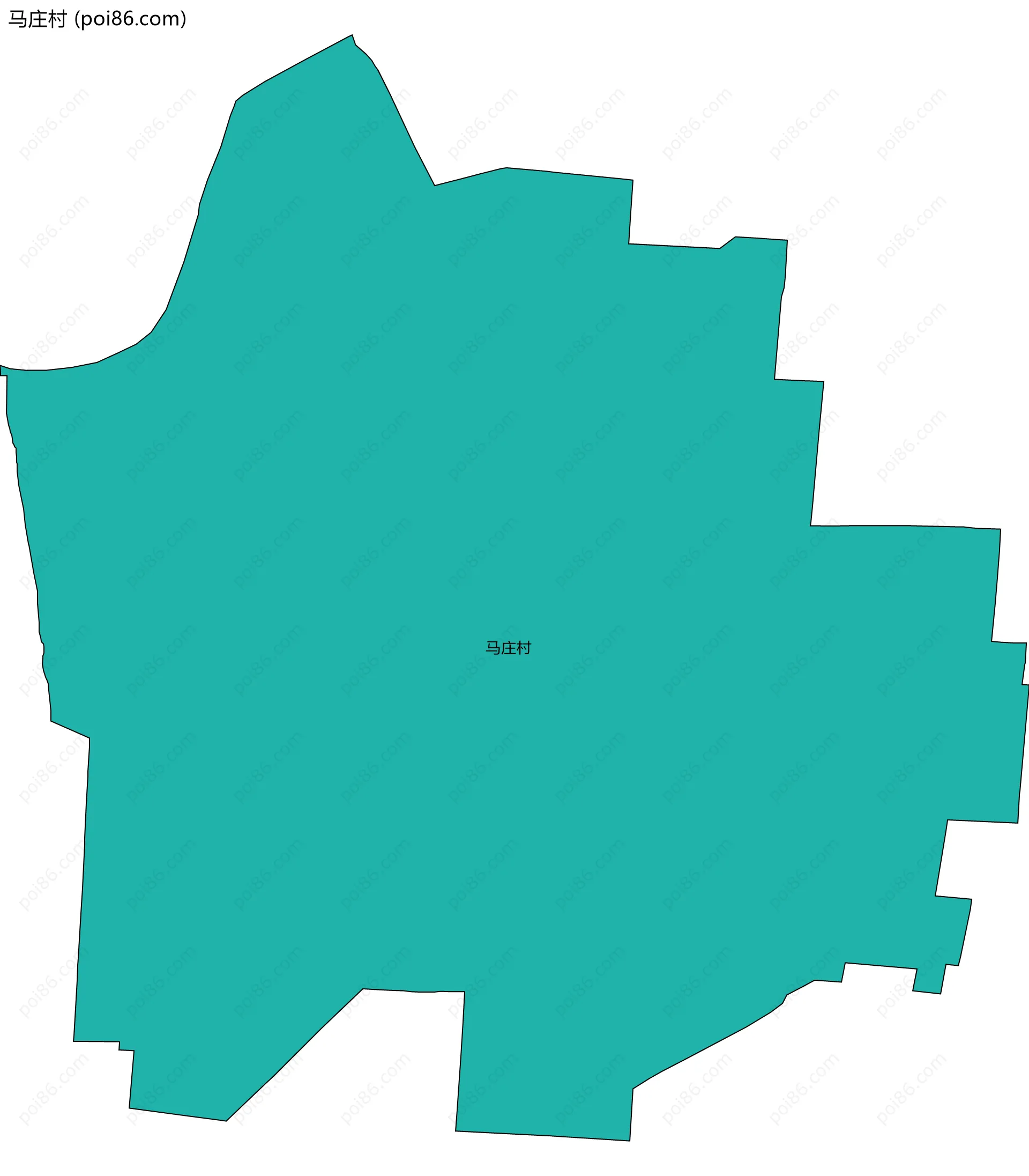 马庄村边界地图