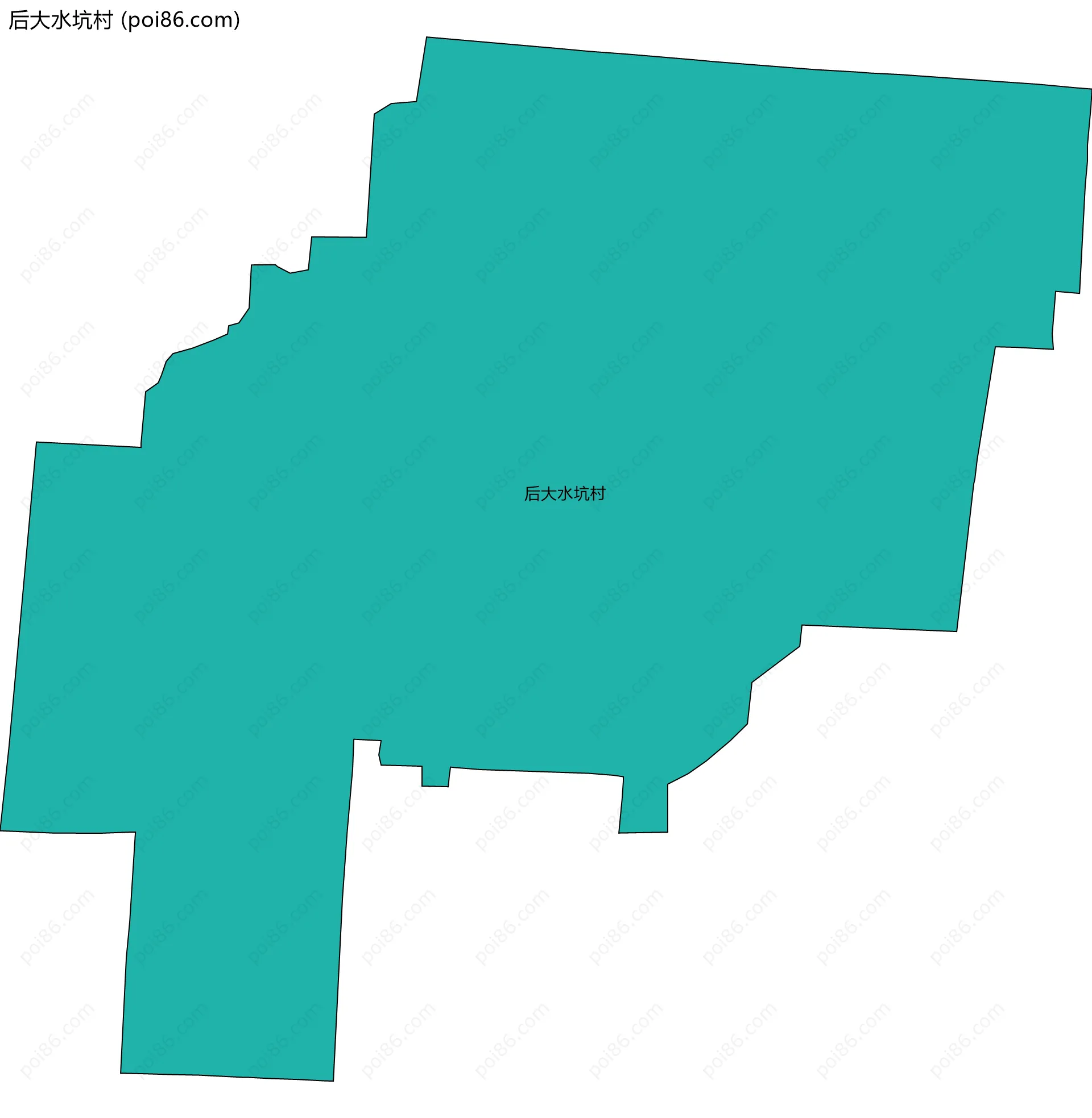 后大水坑村边界地图