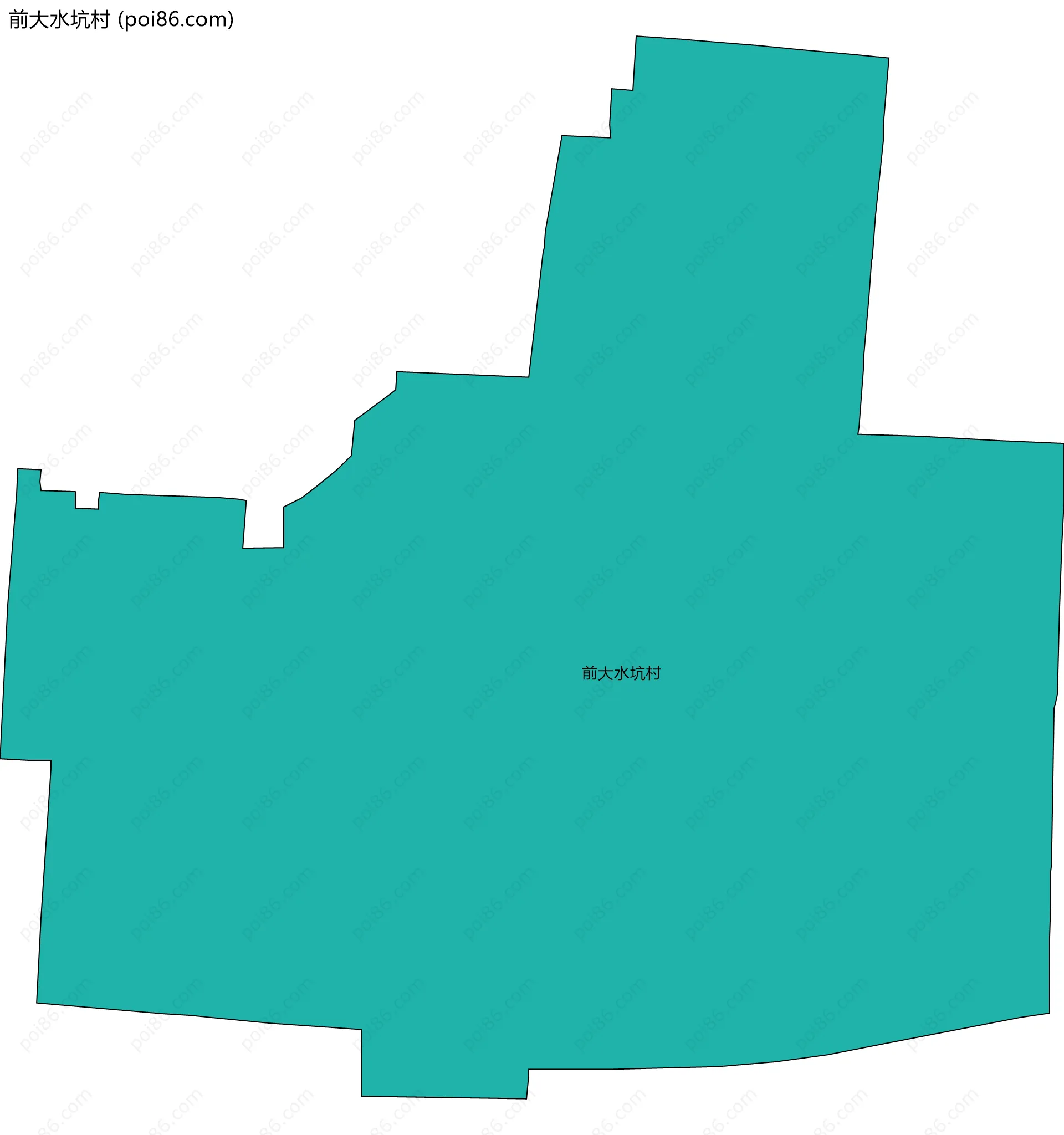 前大水坑村边界地图