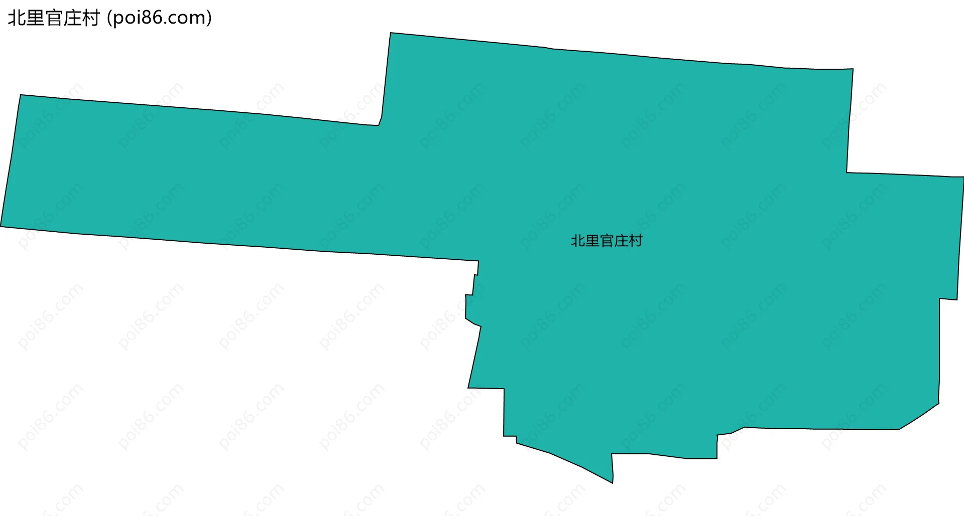 北里官庄村边界地图