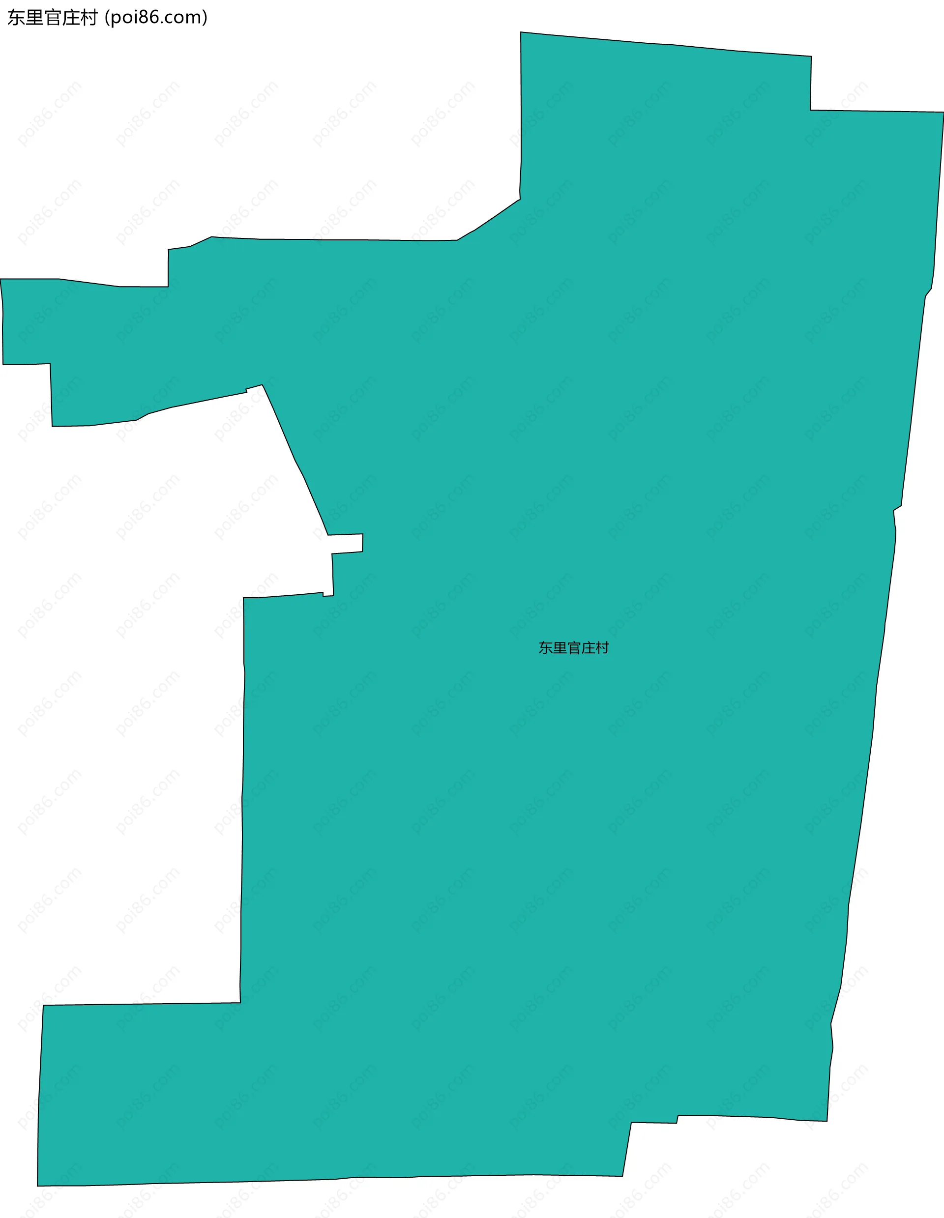东里官庄村边界地图