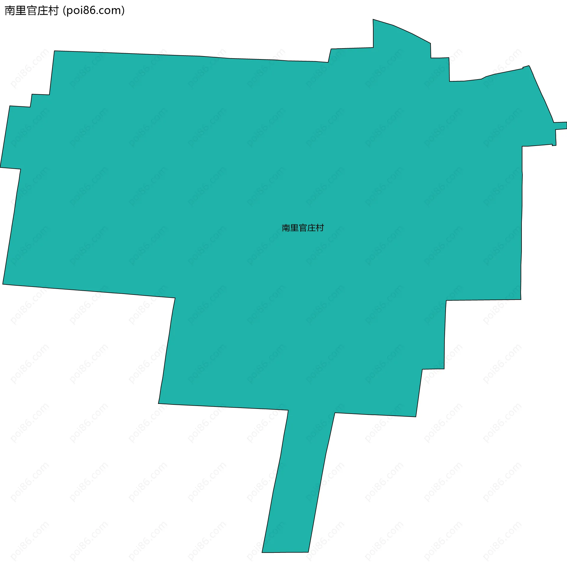 南里官庄村边界地图