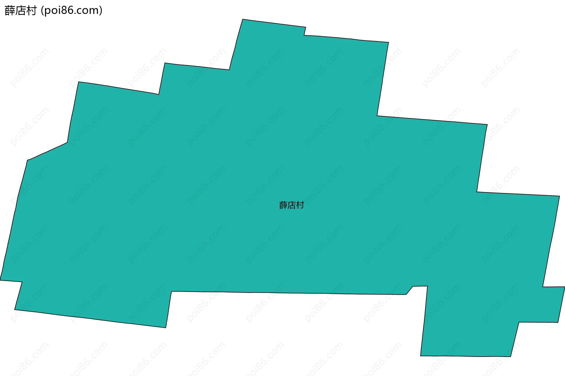 薛店村边界地图