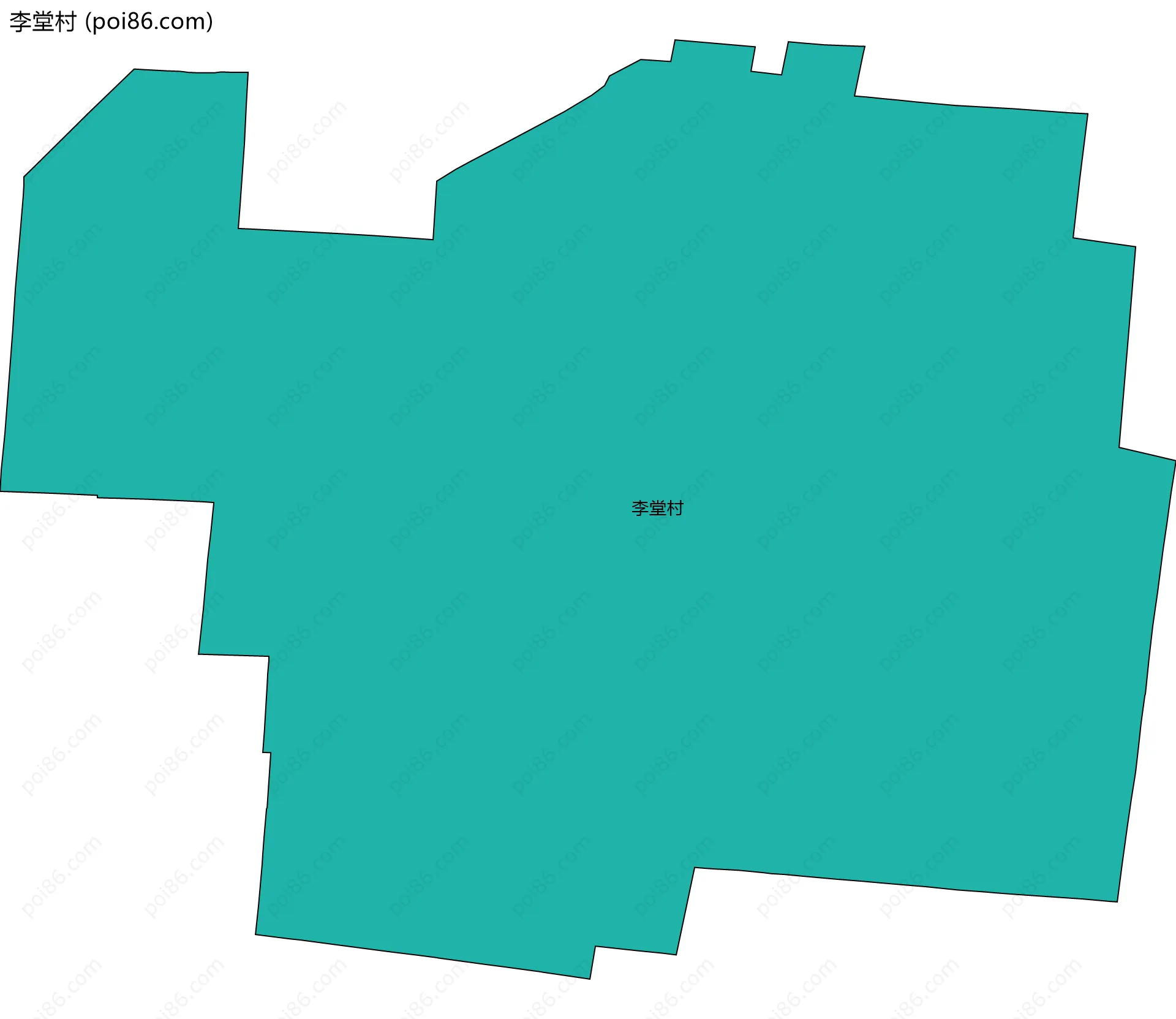 李堂村边界地图