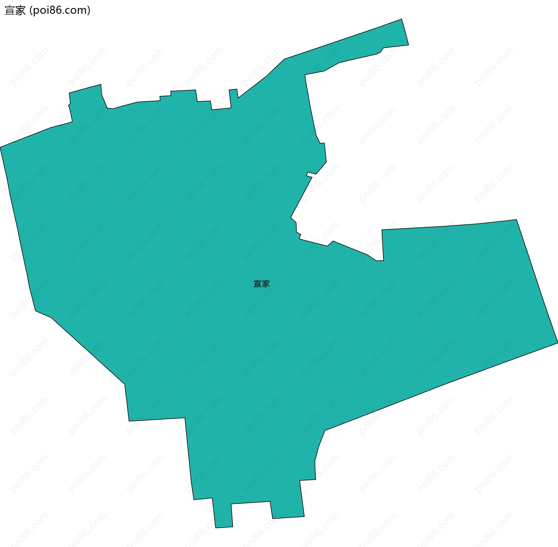 宣家边界地图