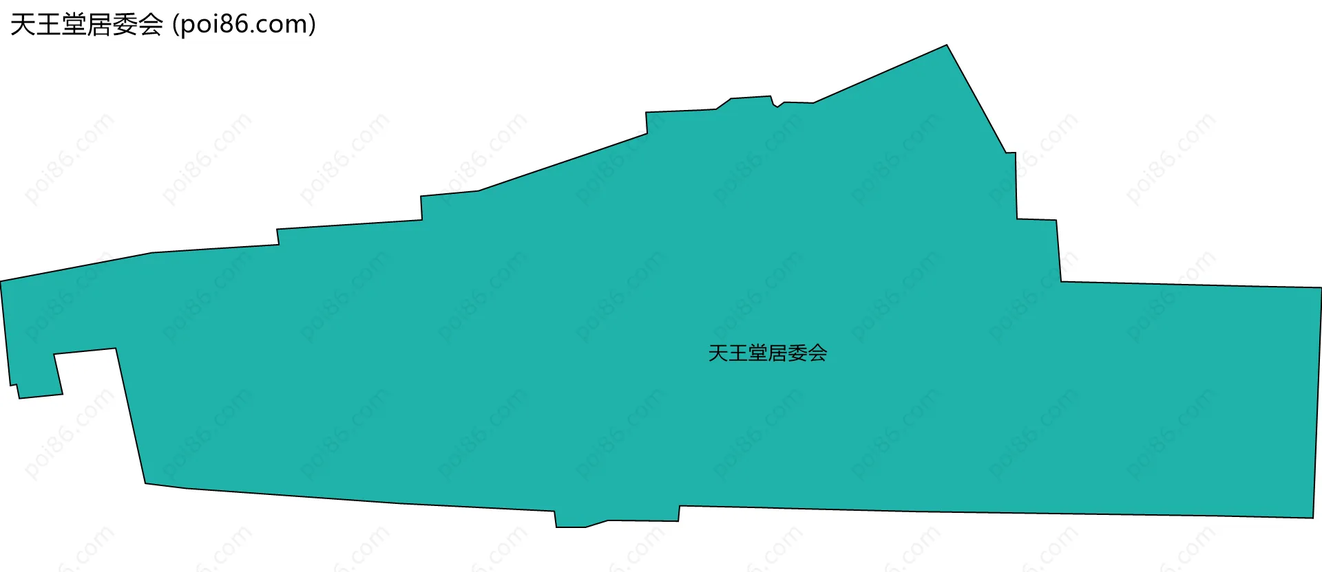 天王堂居委会边界地图
