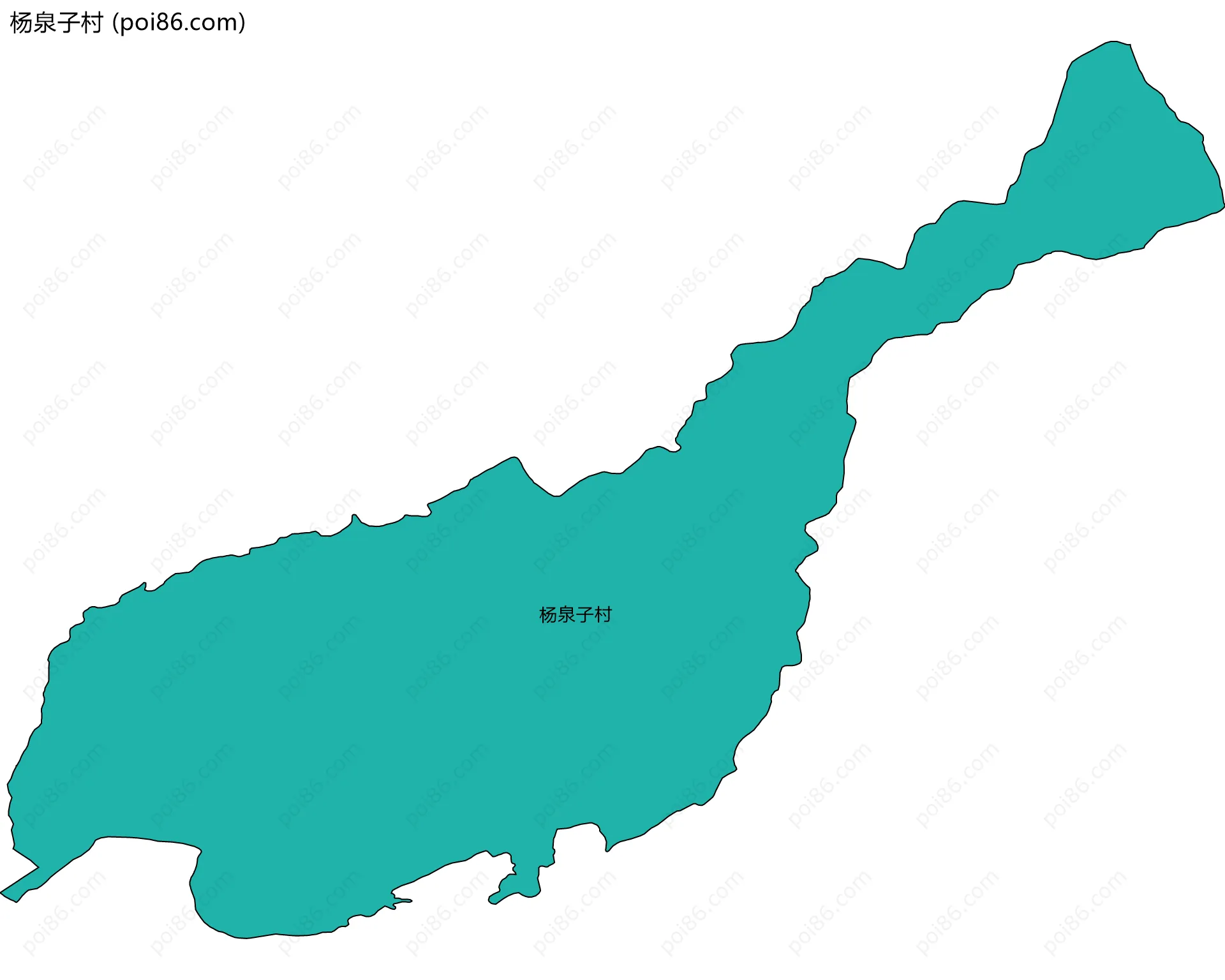 杨泉子村边界地图