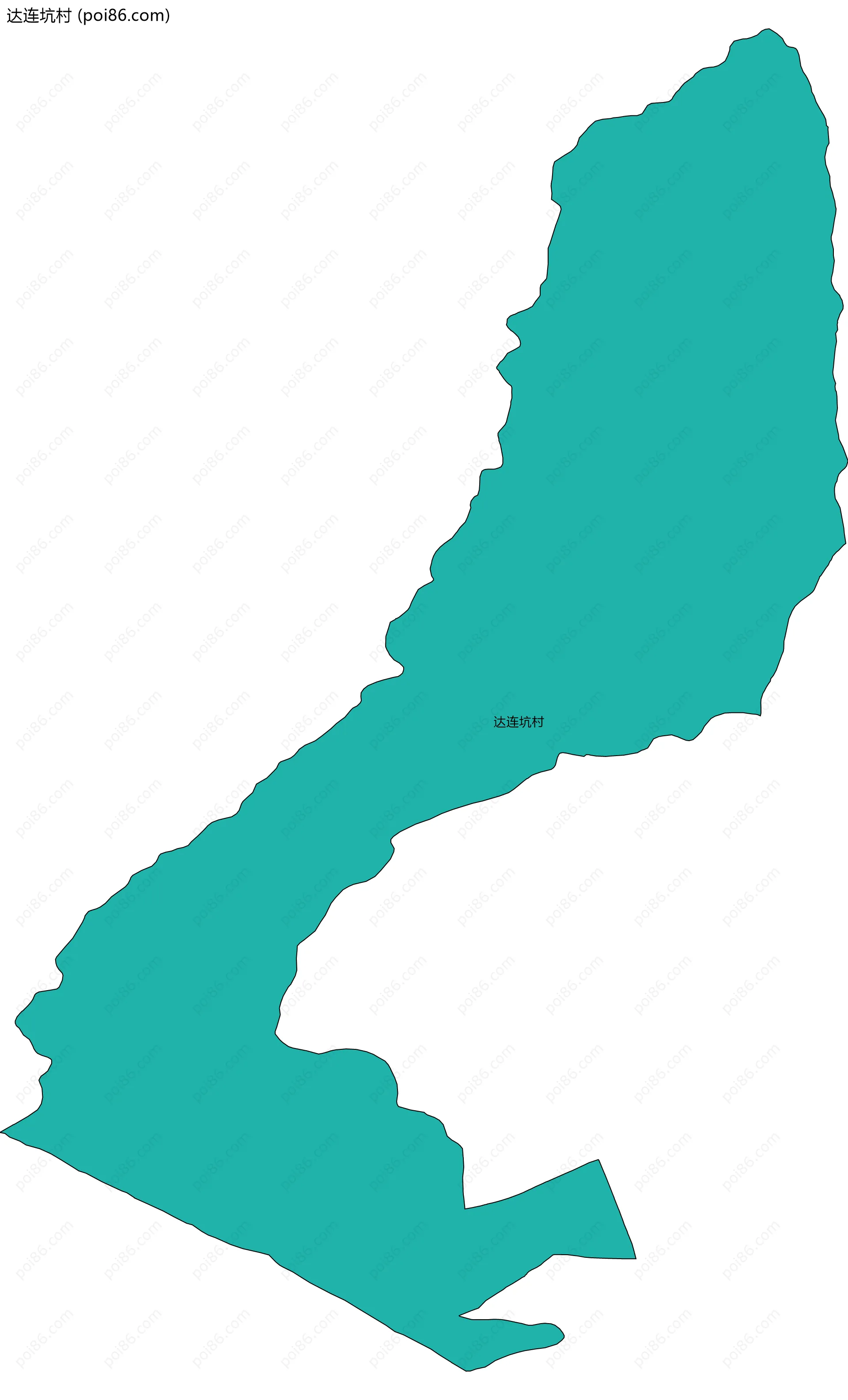 达连坑村边界地图
