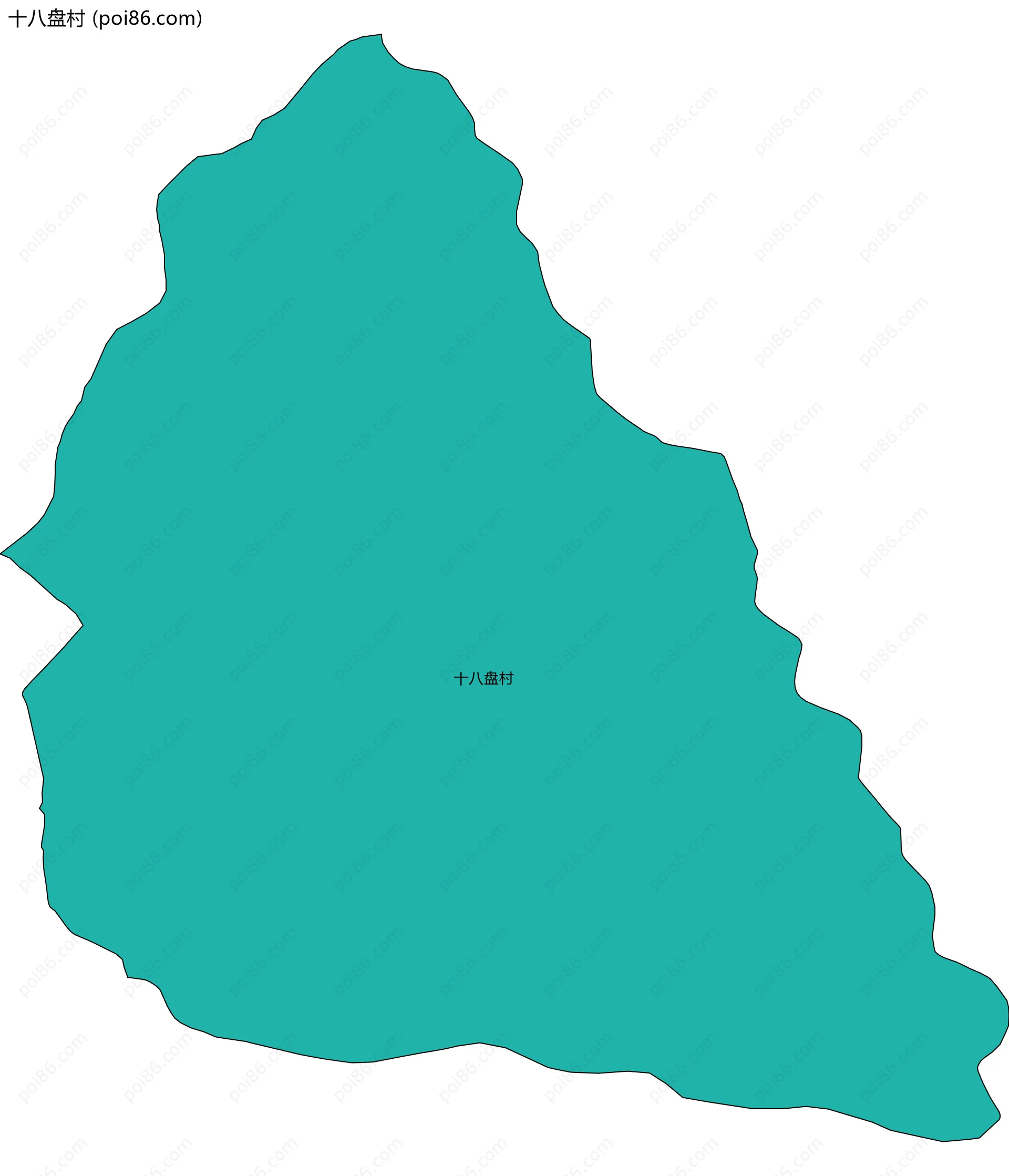 十八盘村边界地图