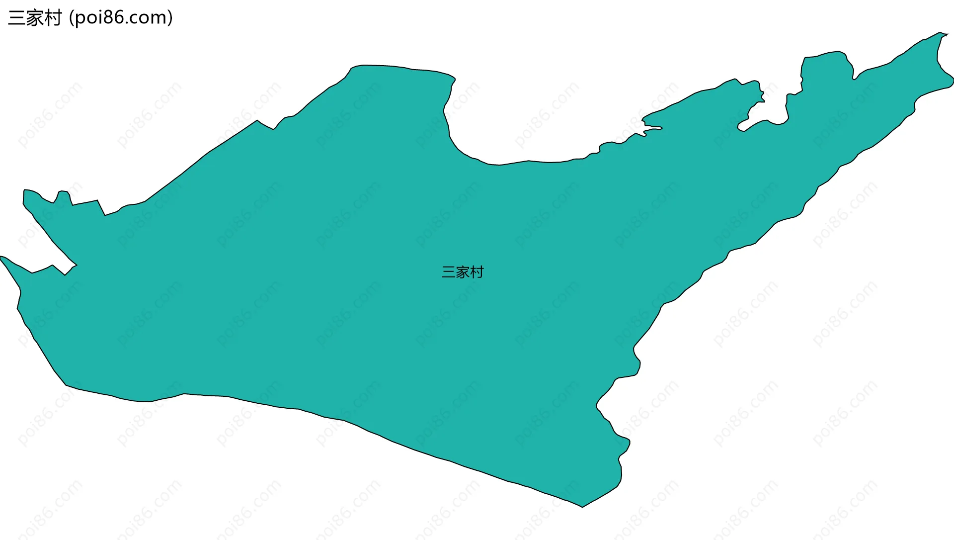 三家村边界地图