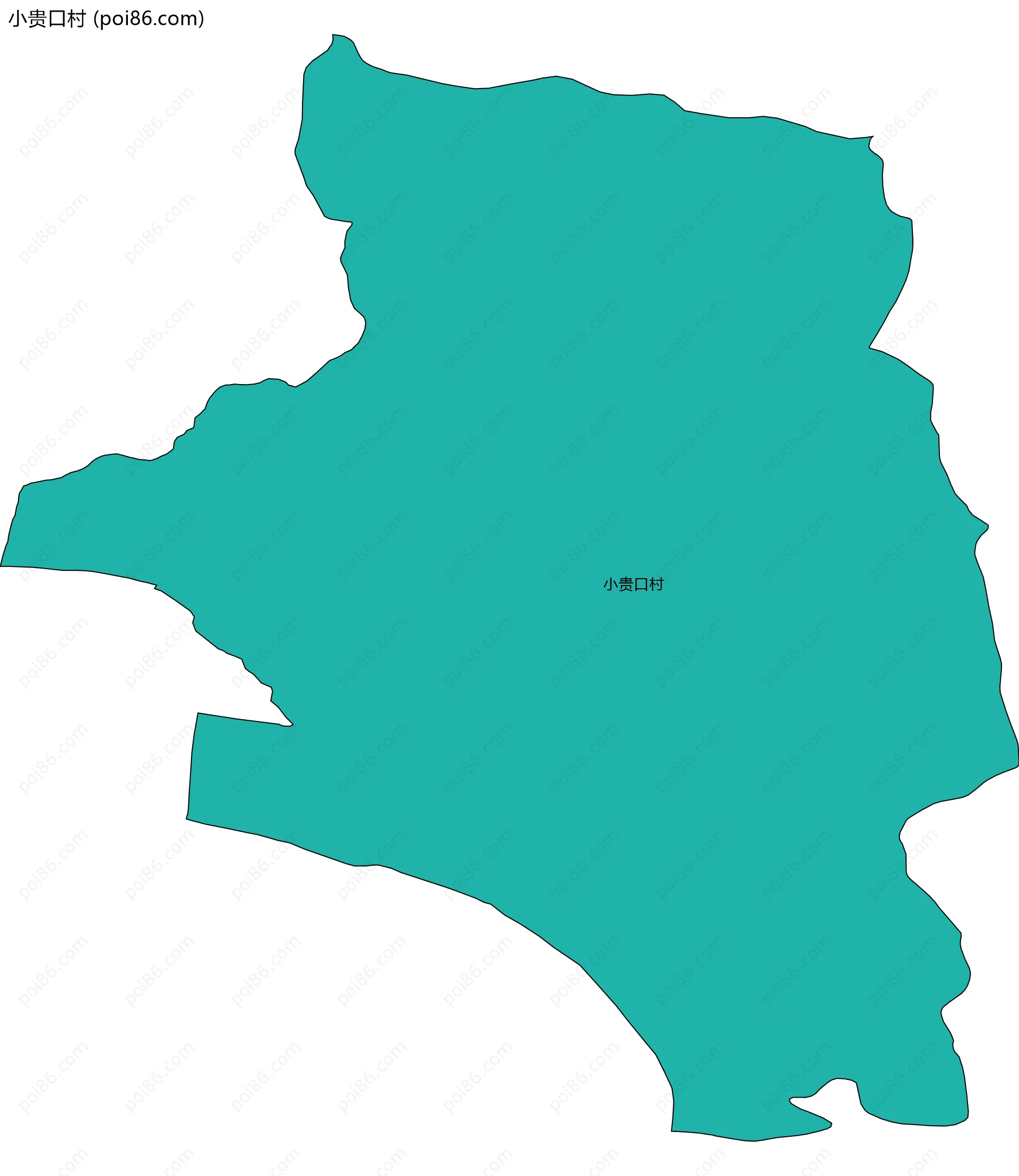 小贵口村边界地图