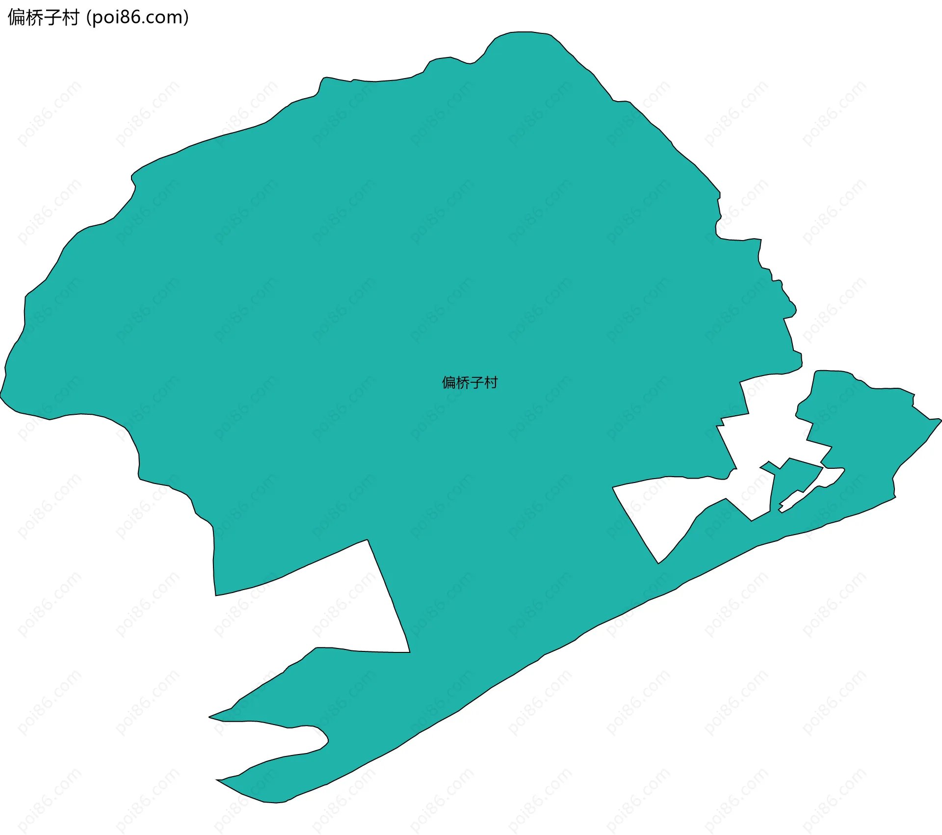 偏桥子村边界地图