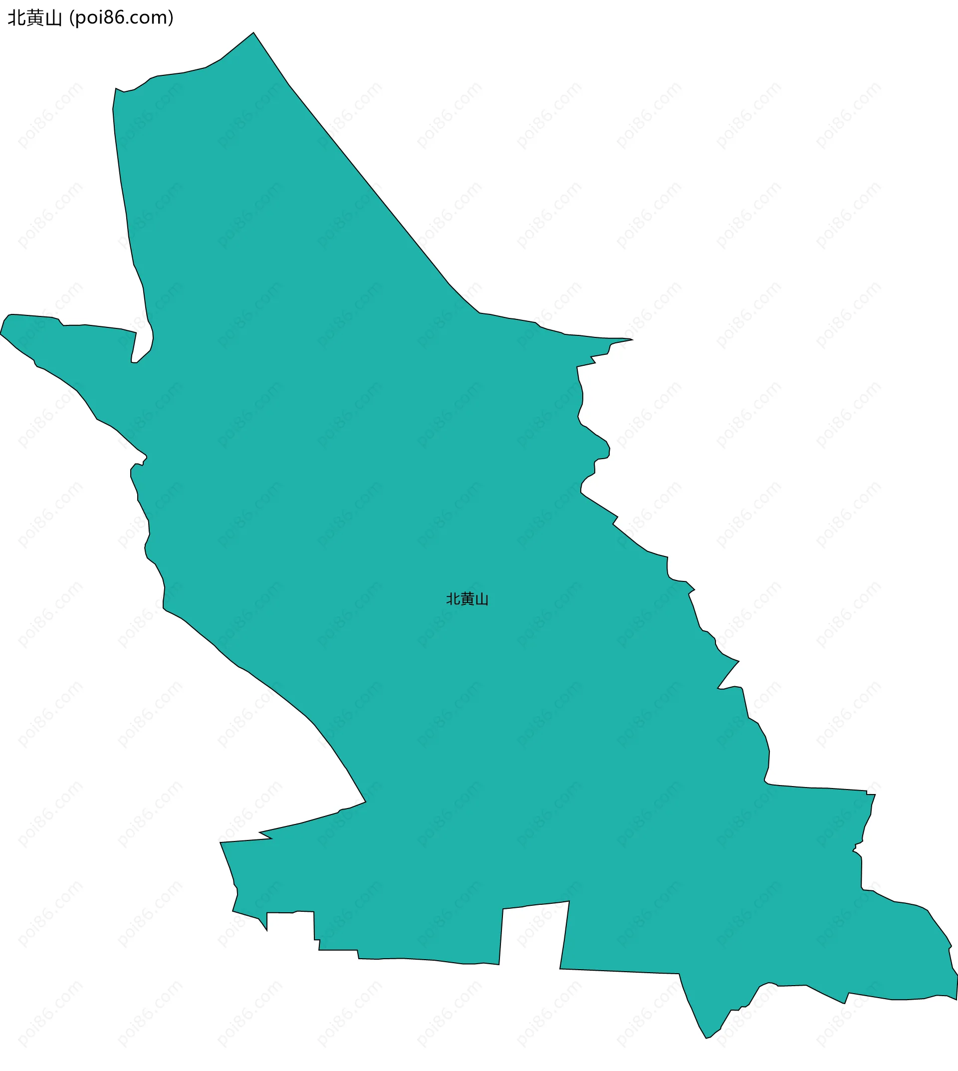 北黄山边界地图