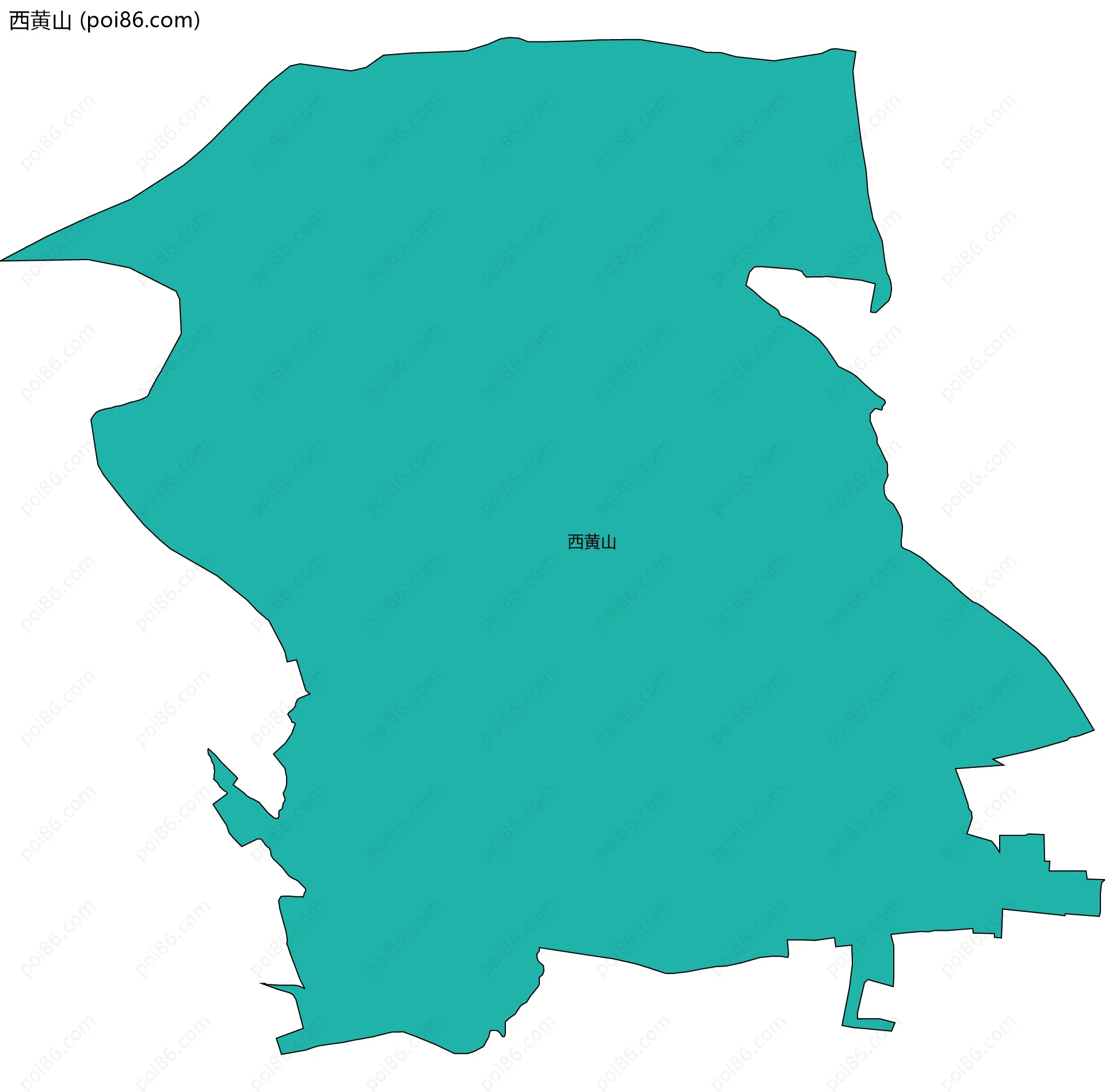 西黄山边界地图