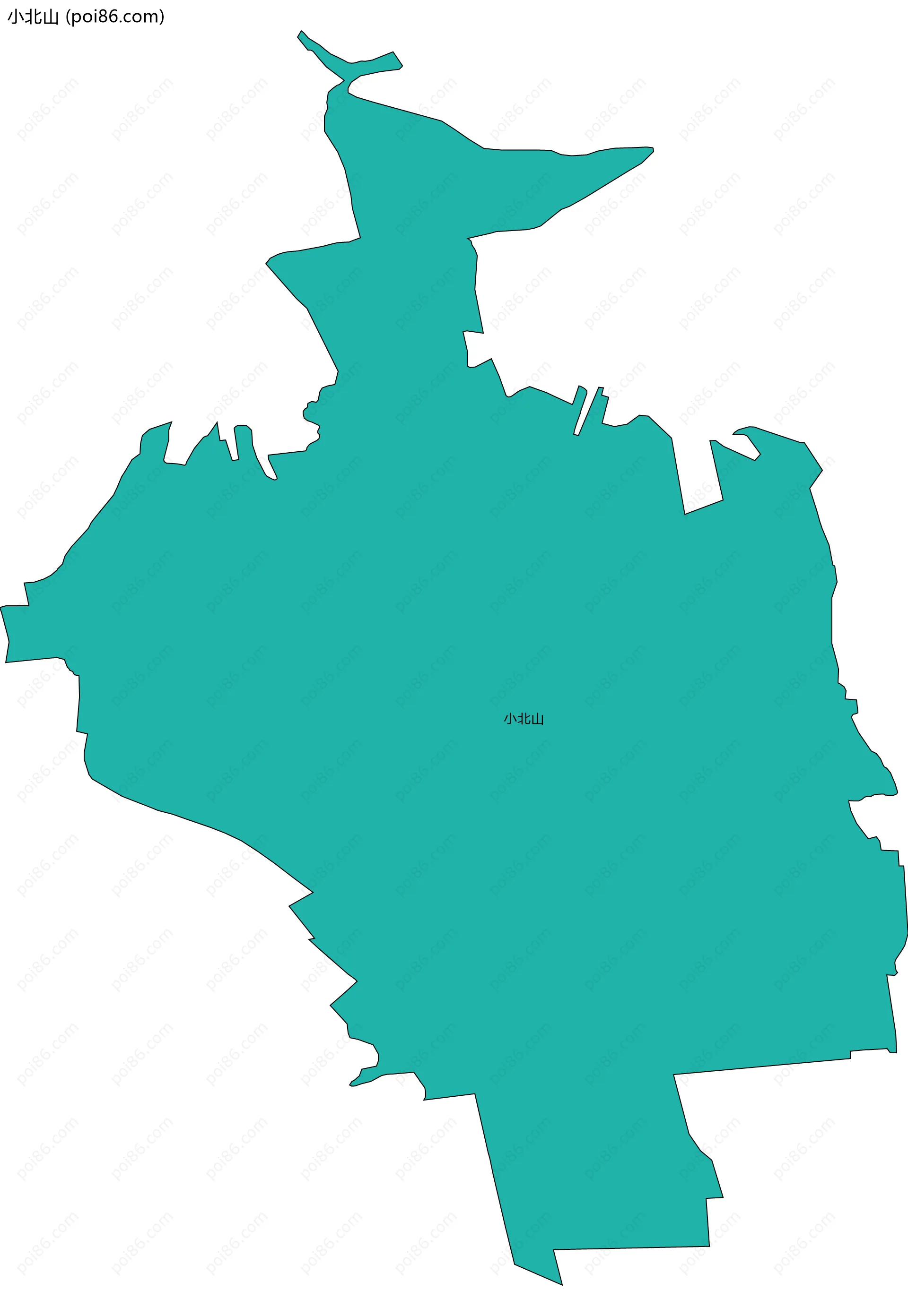 小北山边界地图