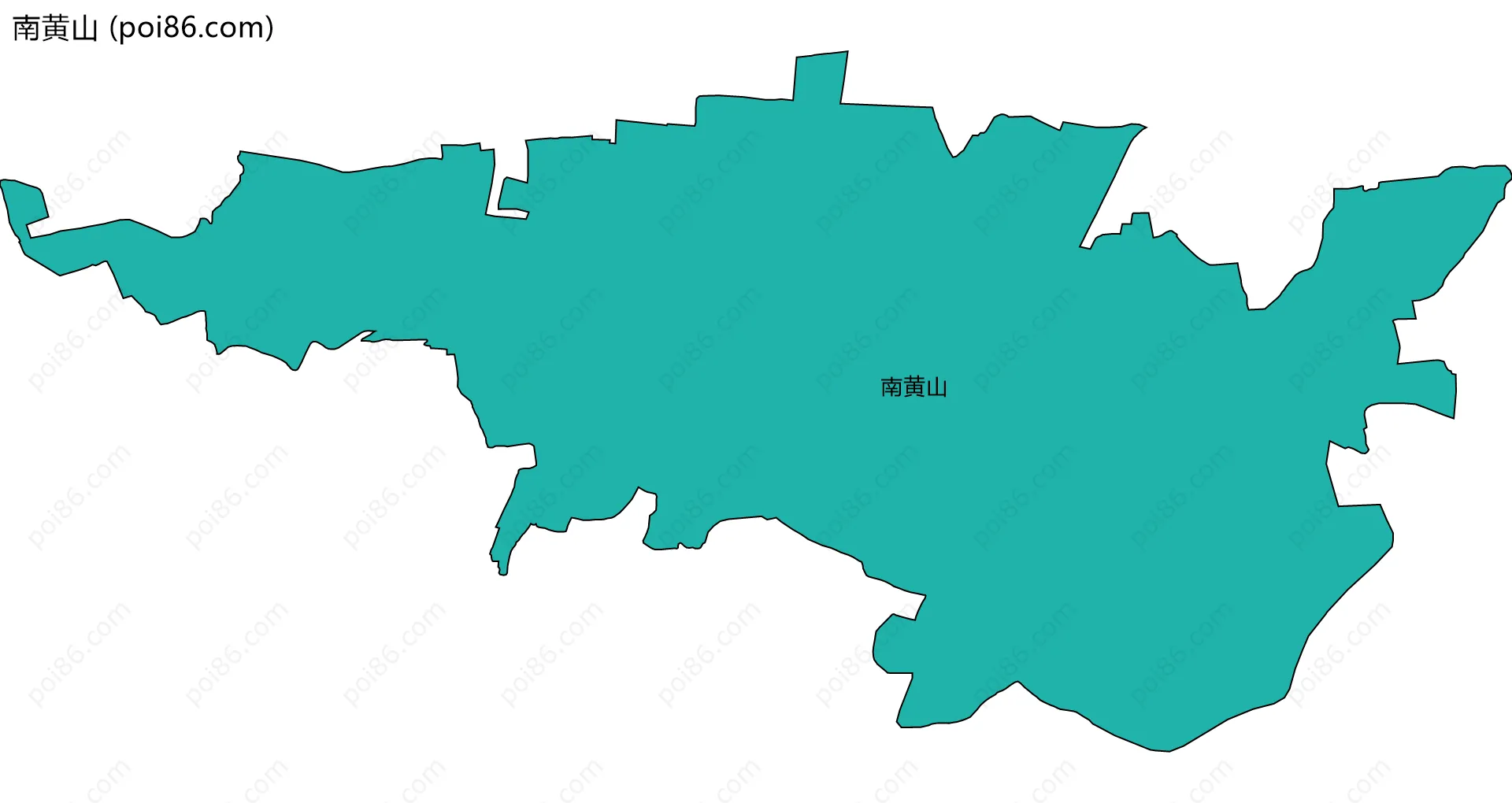 南黄山边界地图