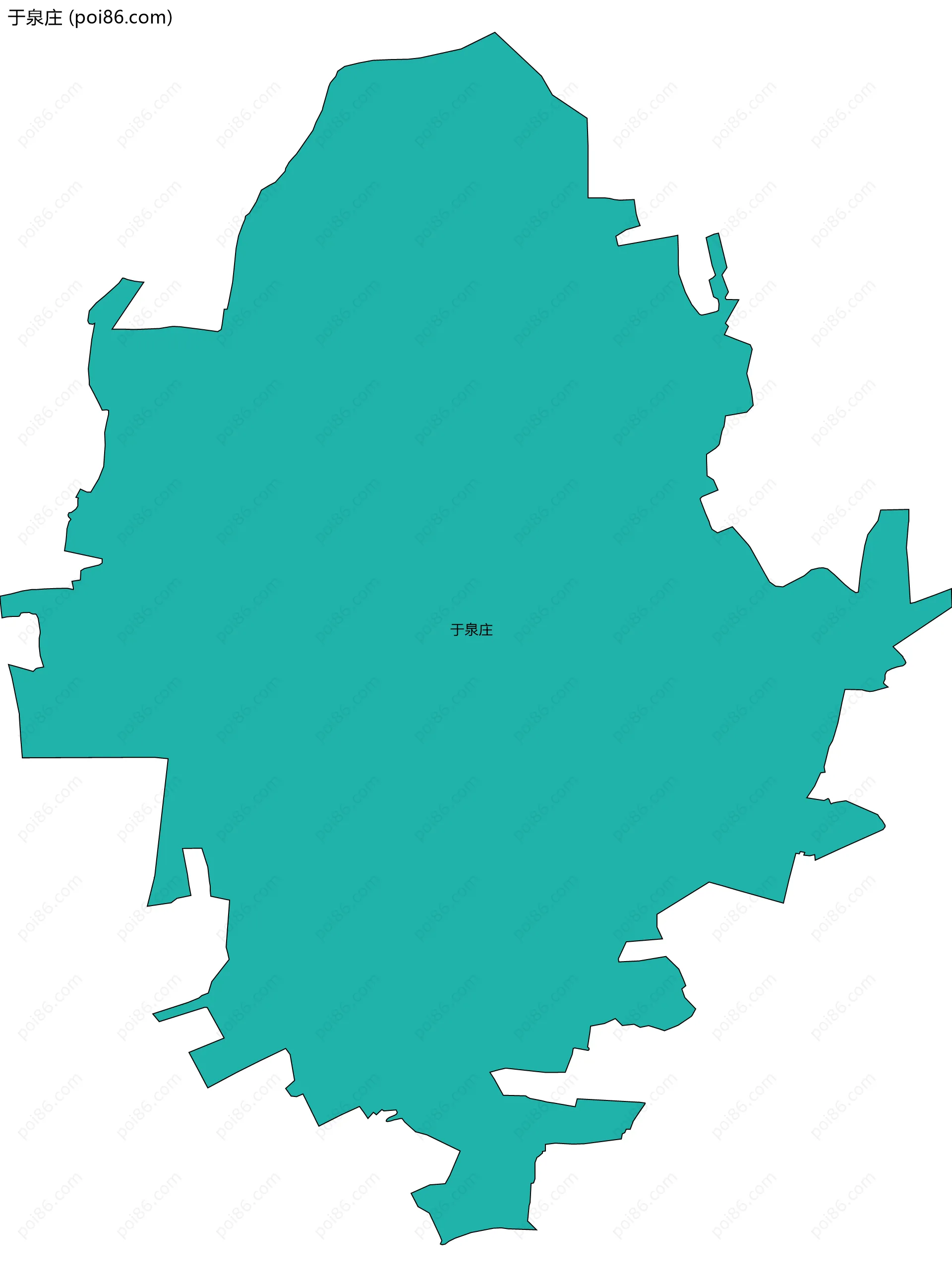 于泉庄边界地图