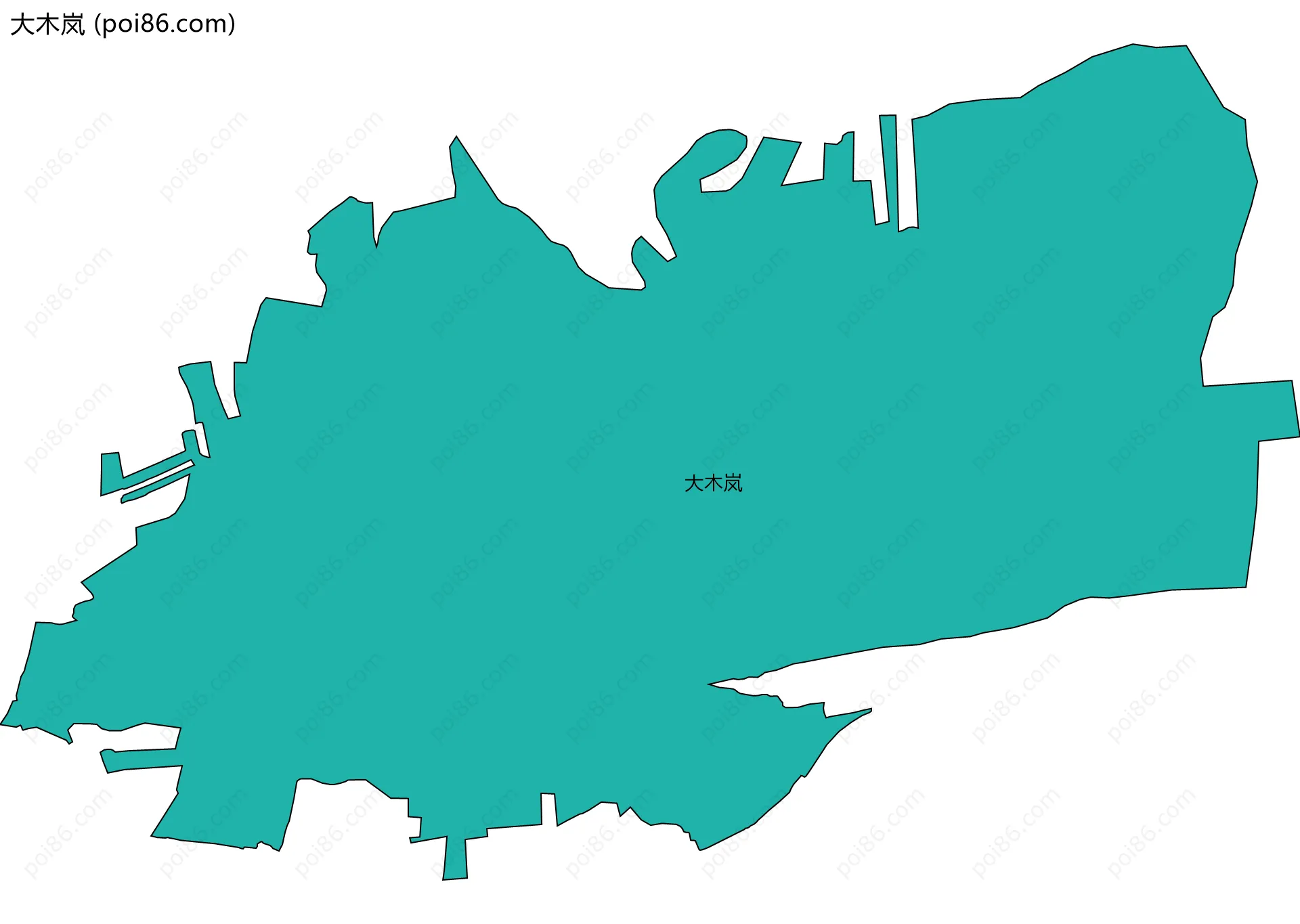 大木岚边界地图
