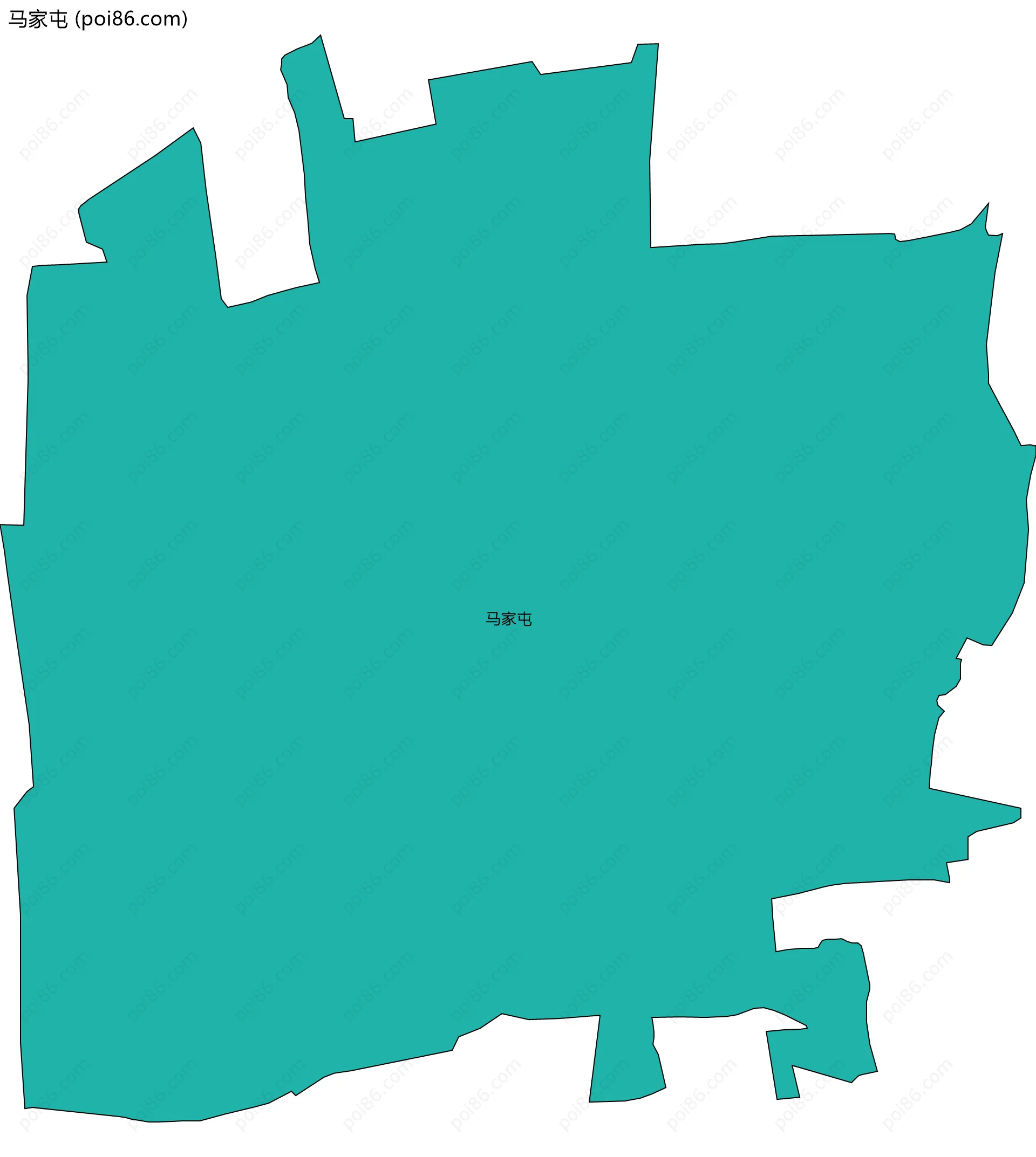 马家屯边界地图