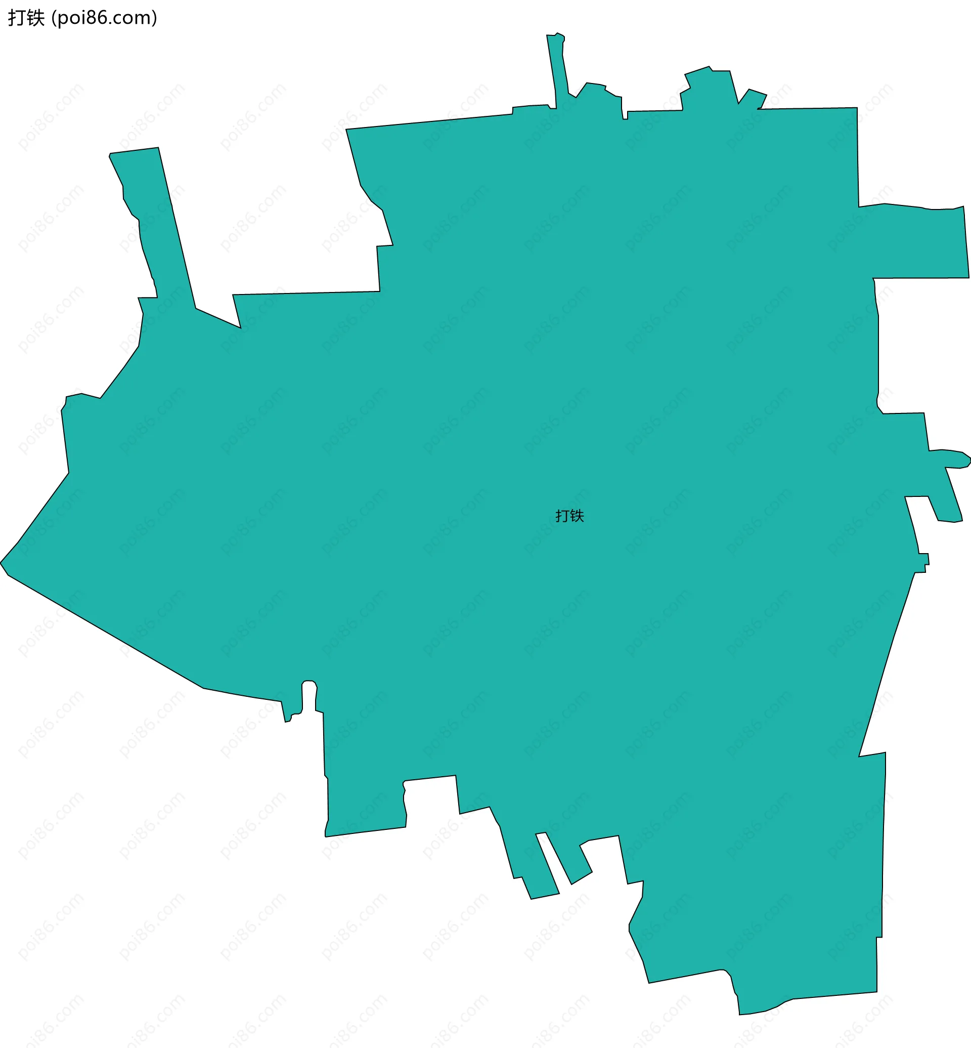 打铁边界地图