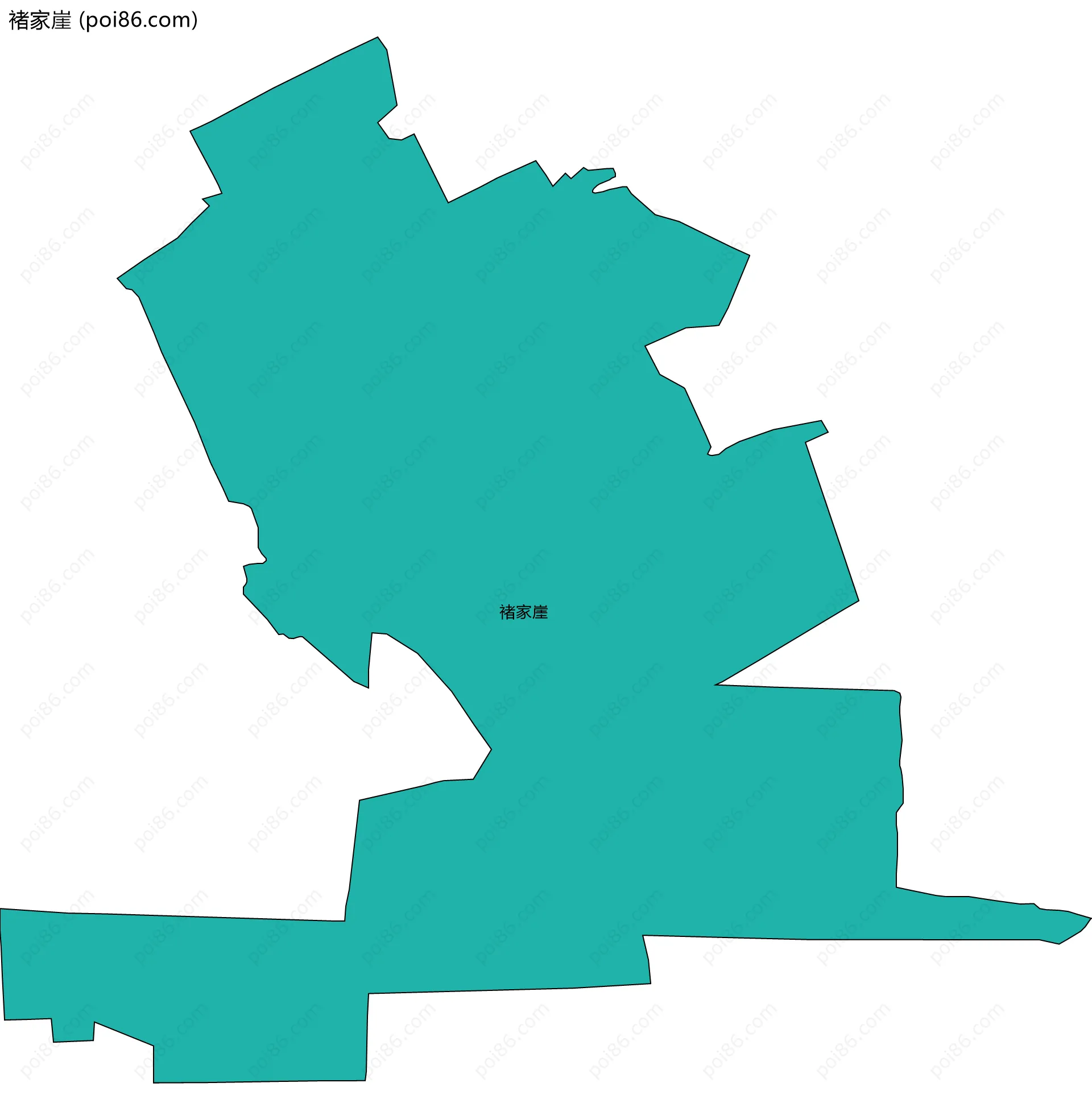 褚家崖边界地图