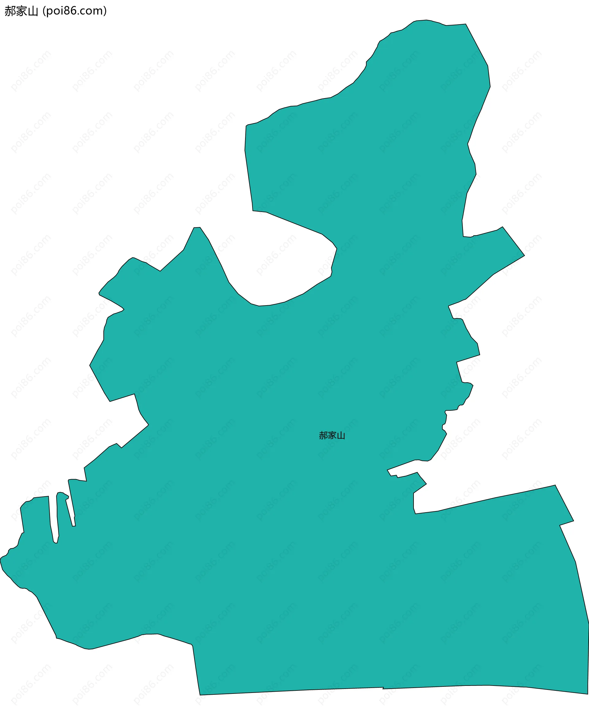 郝家山边界地图