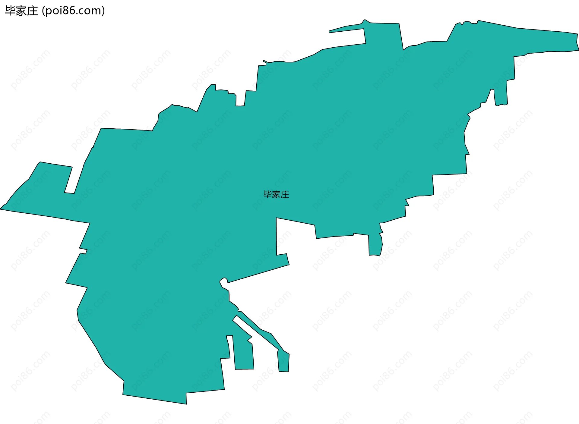 毕家庄边界地图