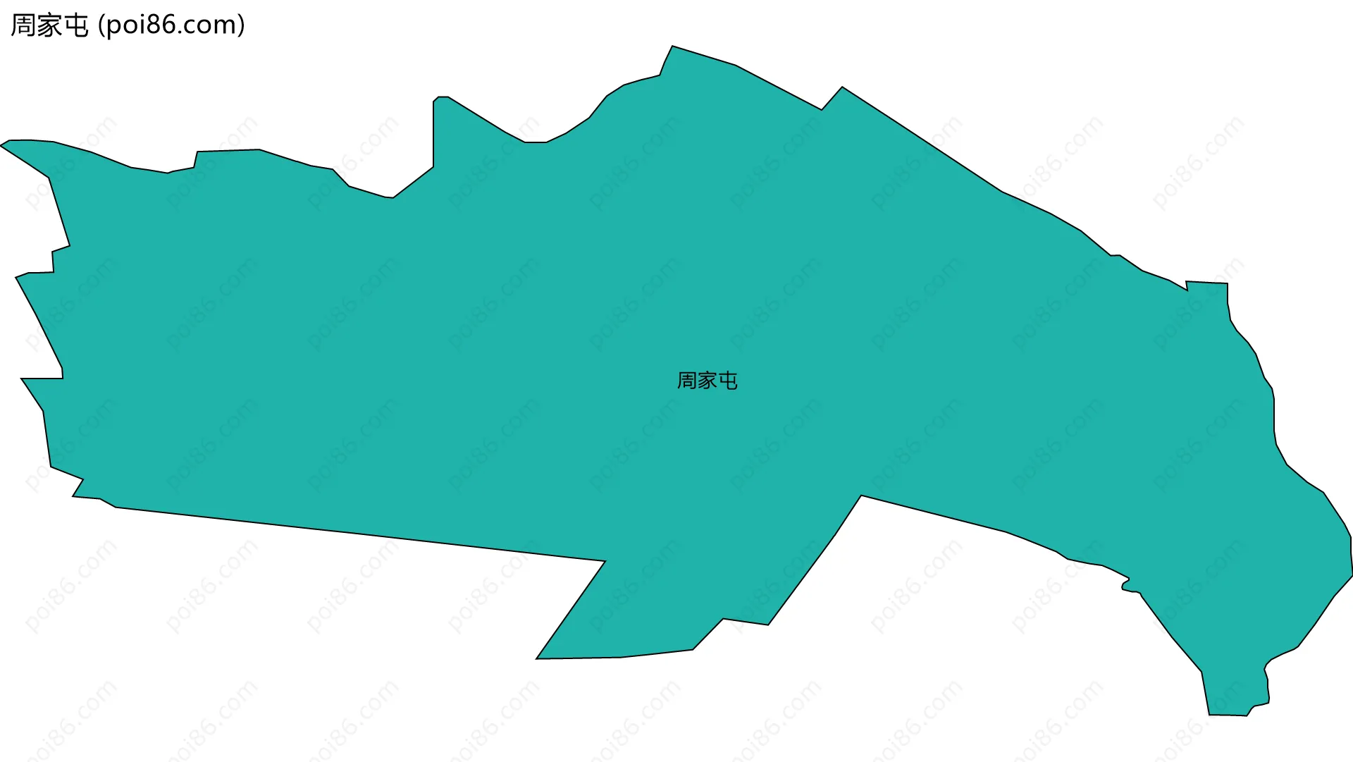 周家屯边界地图