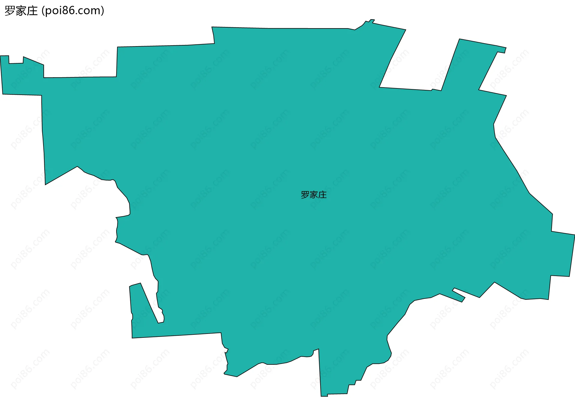 罗家庄边界地图