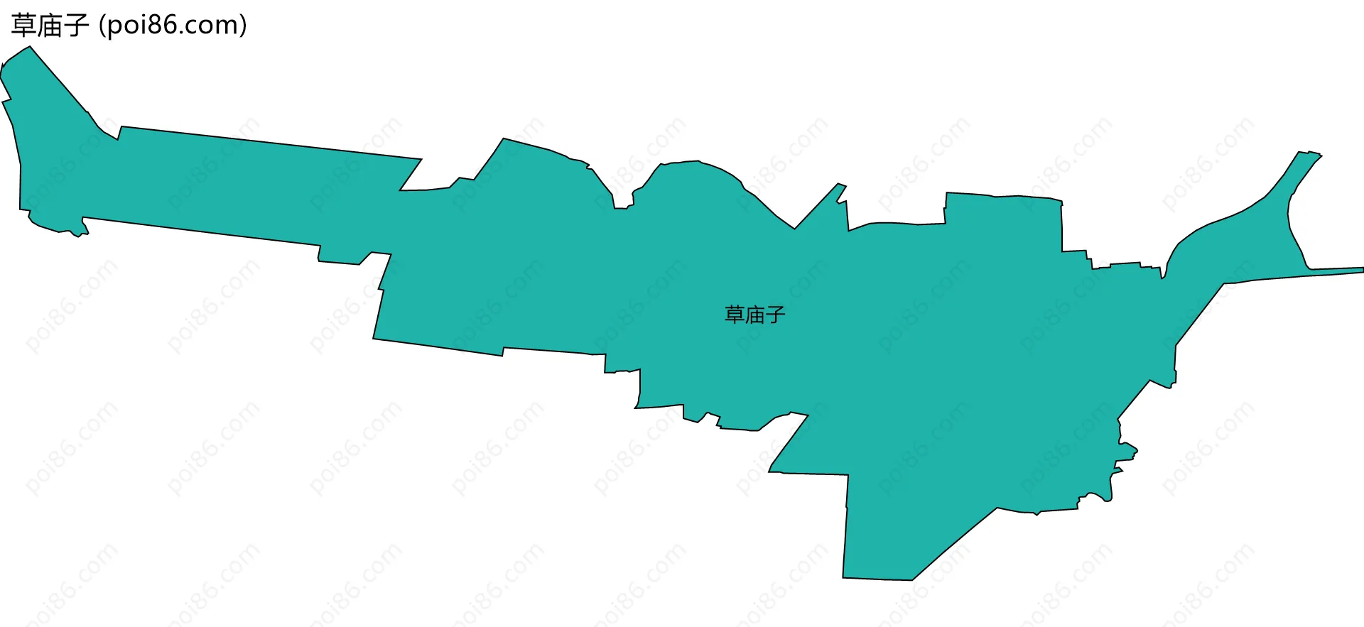 草庙子边界地图